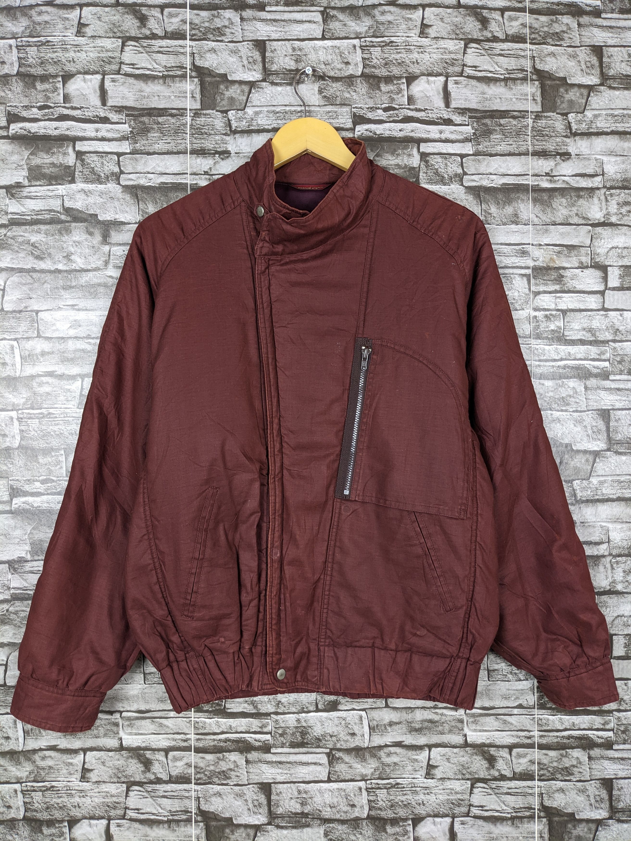 Emanuel Ungaro VIntage Emanuel Ungaro Asymmetrical Bombers Jacket Sweater Size US L / EU 52-54 / 3 - 2 Thumbnail