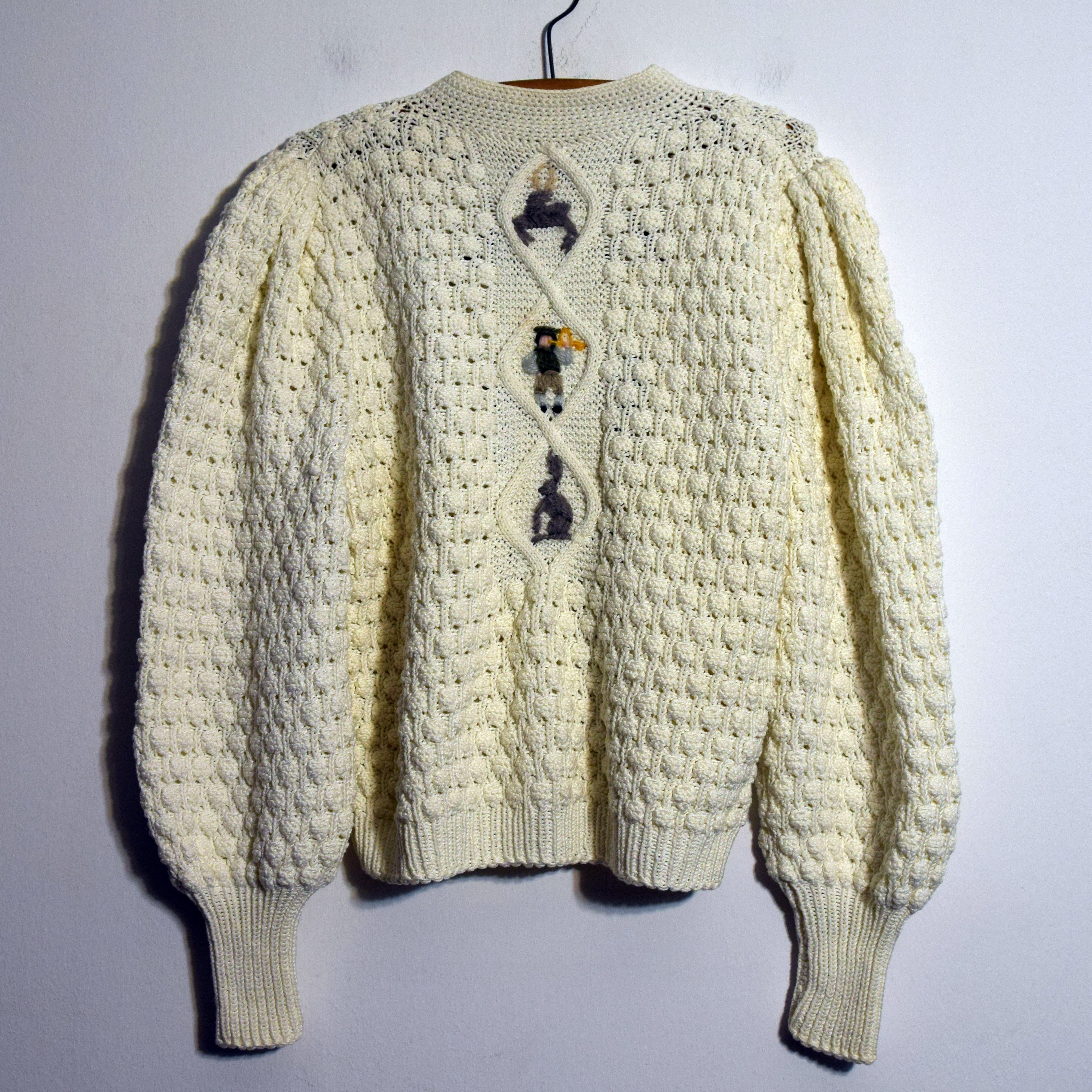 Vintage Austrian Vintage Hand Knitwear Buttoms Cardigan S/M Size S / US 4 / IT 40 - 2 Thumbnail