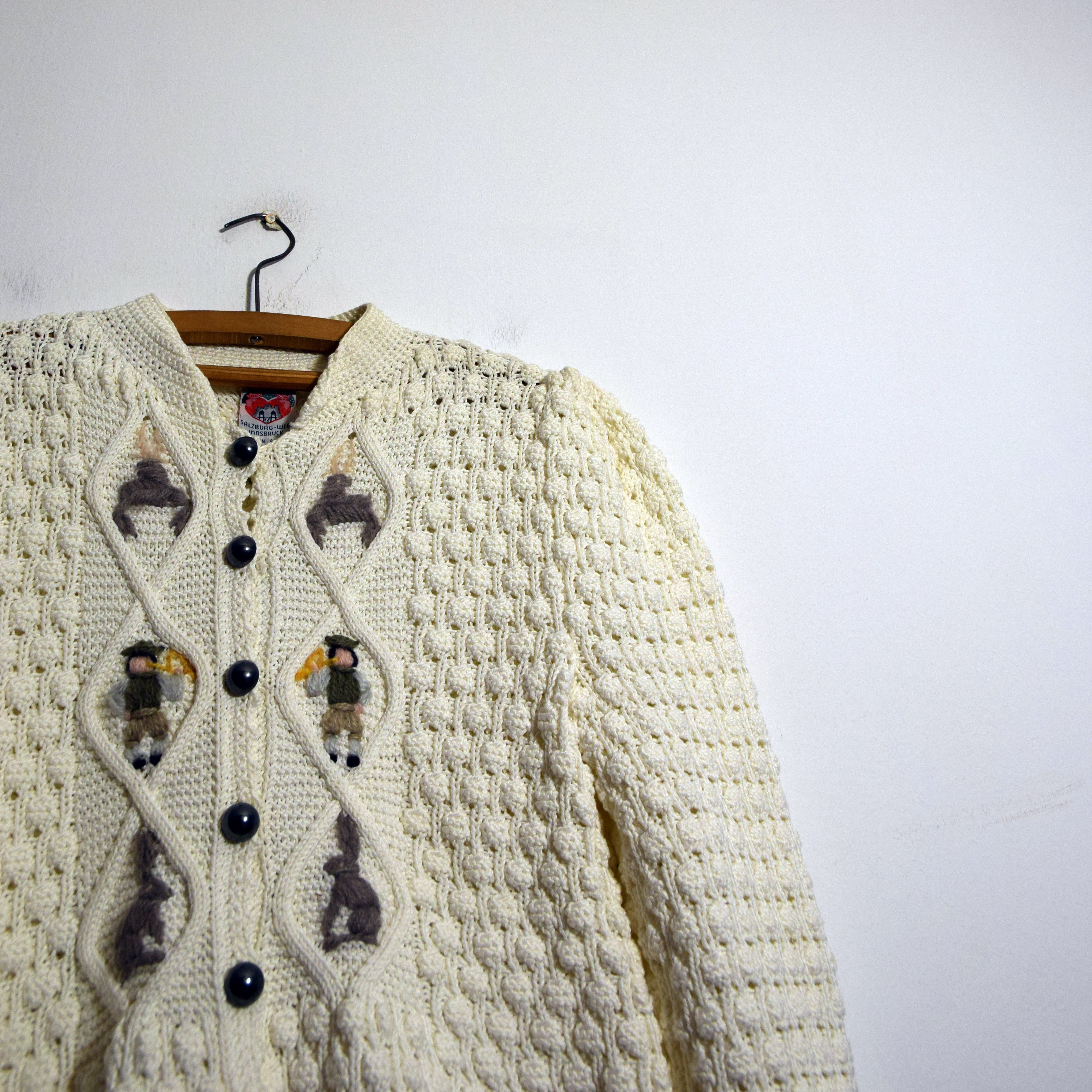 Vintage Austrian Vintage Hand Knitwear Buttoms Cardigan S/M Size S / US 4 / IT 40 - 5 Thumbnail