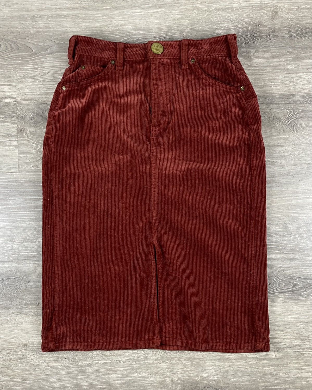 image of Lee Rider X Union Made X United Arrows Corduroi Midi Skirts, Women's (Size 27)