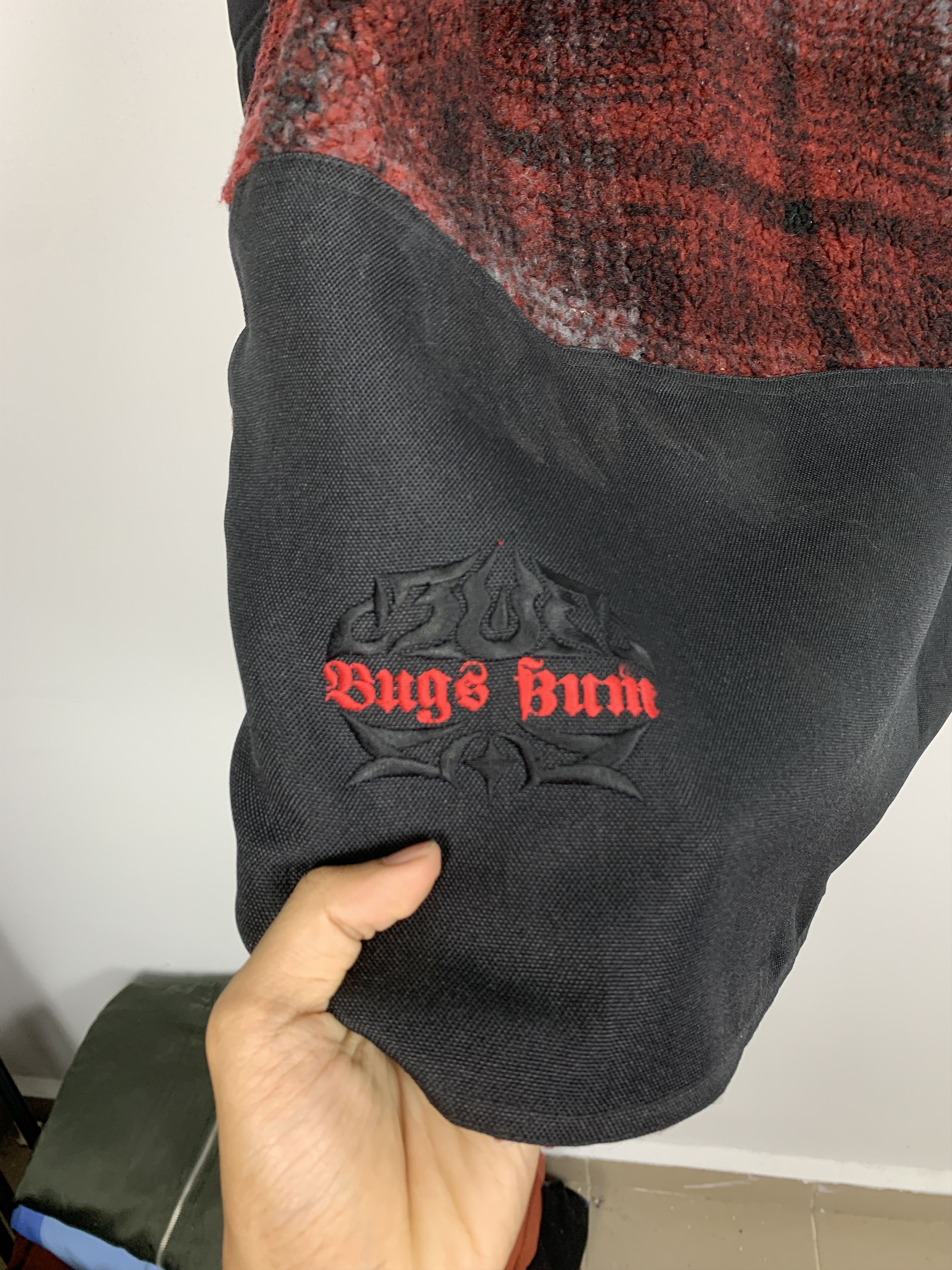 Japanese Brand Vintage BUGS BUM Fleece Sherpa Checkered Hoodie Jacket J0849 Size US L / EU 52-54 / 3 - 6 Thumbnail