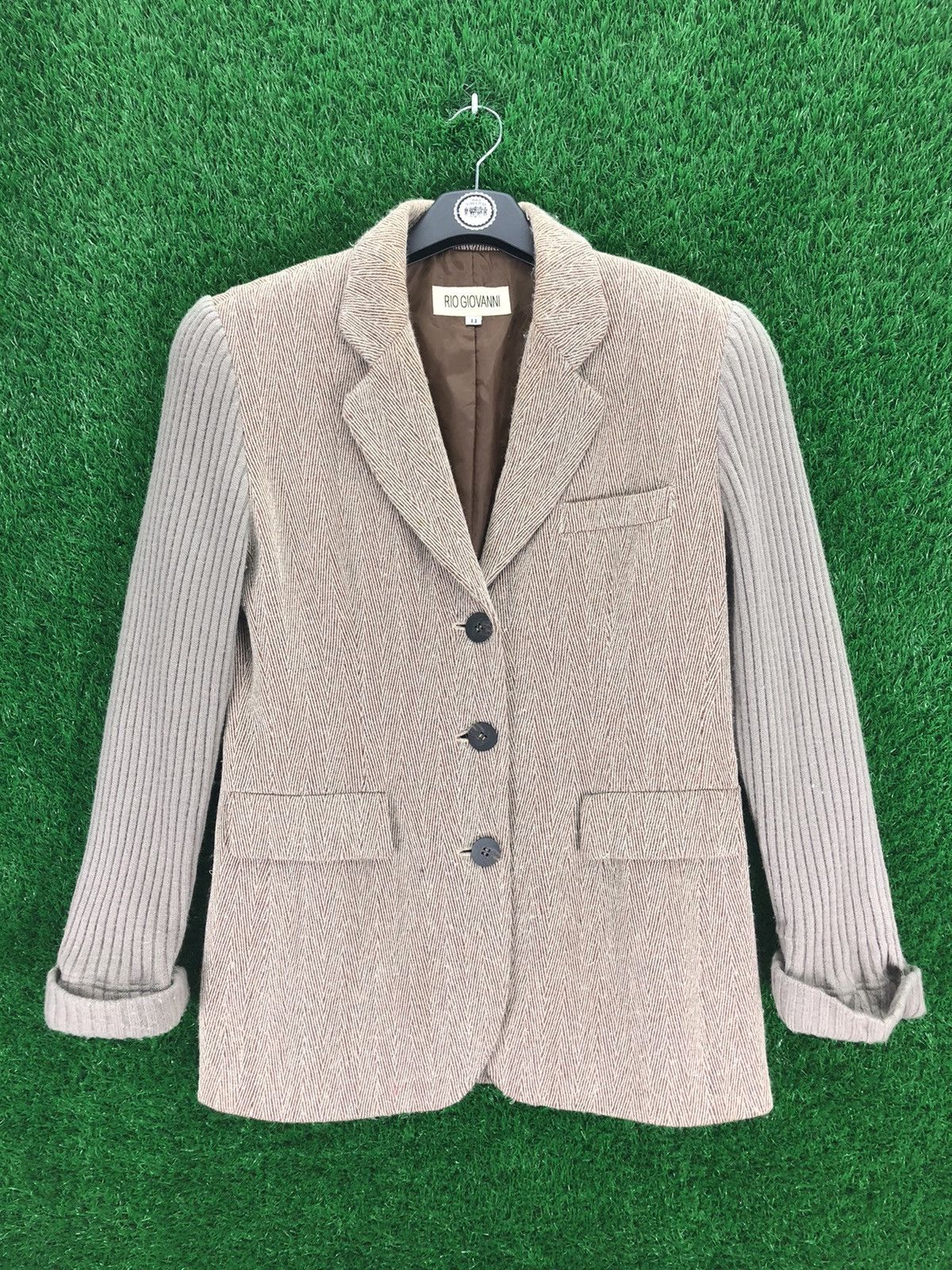 Designer × Japanese Brand × Vintage Vintage 80's Knit Blazer Lux Style by Rio Giovanni Size M / US 6-8 / IT 42-44 - 1 Thumbnail