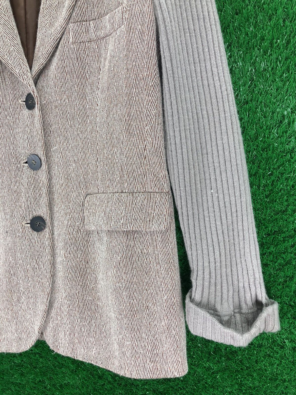 Designer × Japanese Brand × Vintage Vintage 80's Knit Blazer Lux Style by Rio Giovanni Size M / US 6-8 / IT 42-44 - 3 Thumbnail