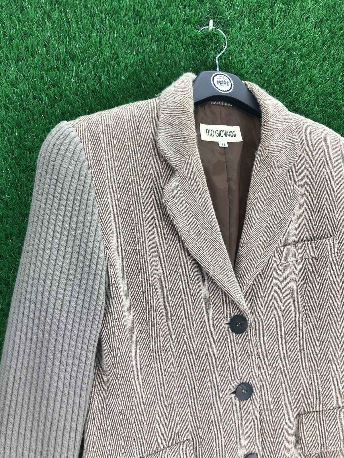 Designer × Japanese Brand × Vintage Vintage 80's Knit Blazer Lux Style by Rio Giovanni Size M / US 6-8 / IT 42-44 - 2 Thumbnail