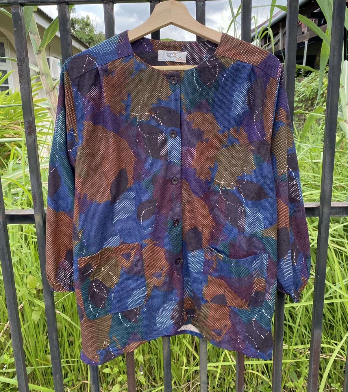 Japanese Brand Apricot Talking Multicolour Shirts Button Ups Cardigan Size L / US 10 / IT 46 - 2 Thumbnail