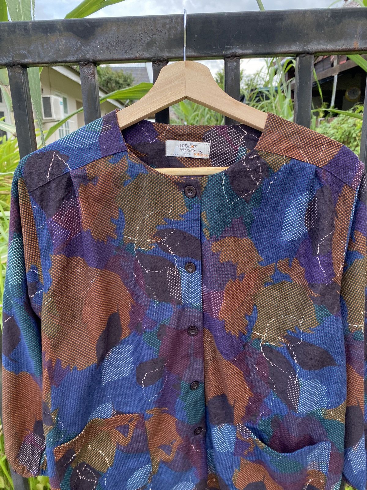 Japanese Brand Apricot Talking Multicolour Shirts Button Ups Cardigan Size L / US 10 / IT 46 - 3 Thumbnail