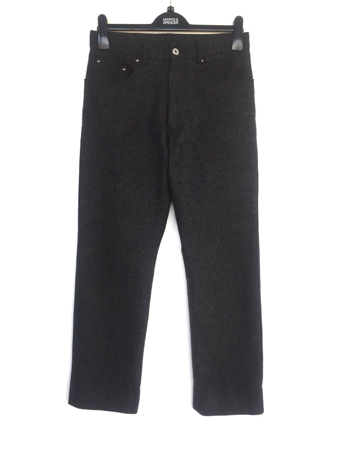 PPFM PPFM 🇯🇵 Black Military Repro Thick Wool Blend Pant Size US 30 / EU 46 - 3 Thumbnail