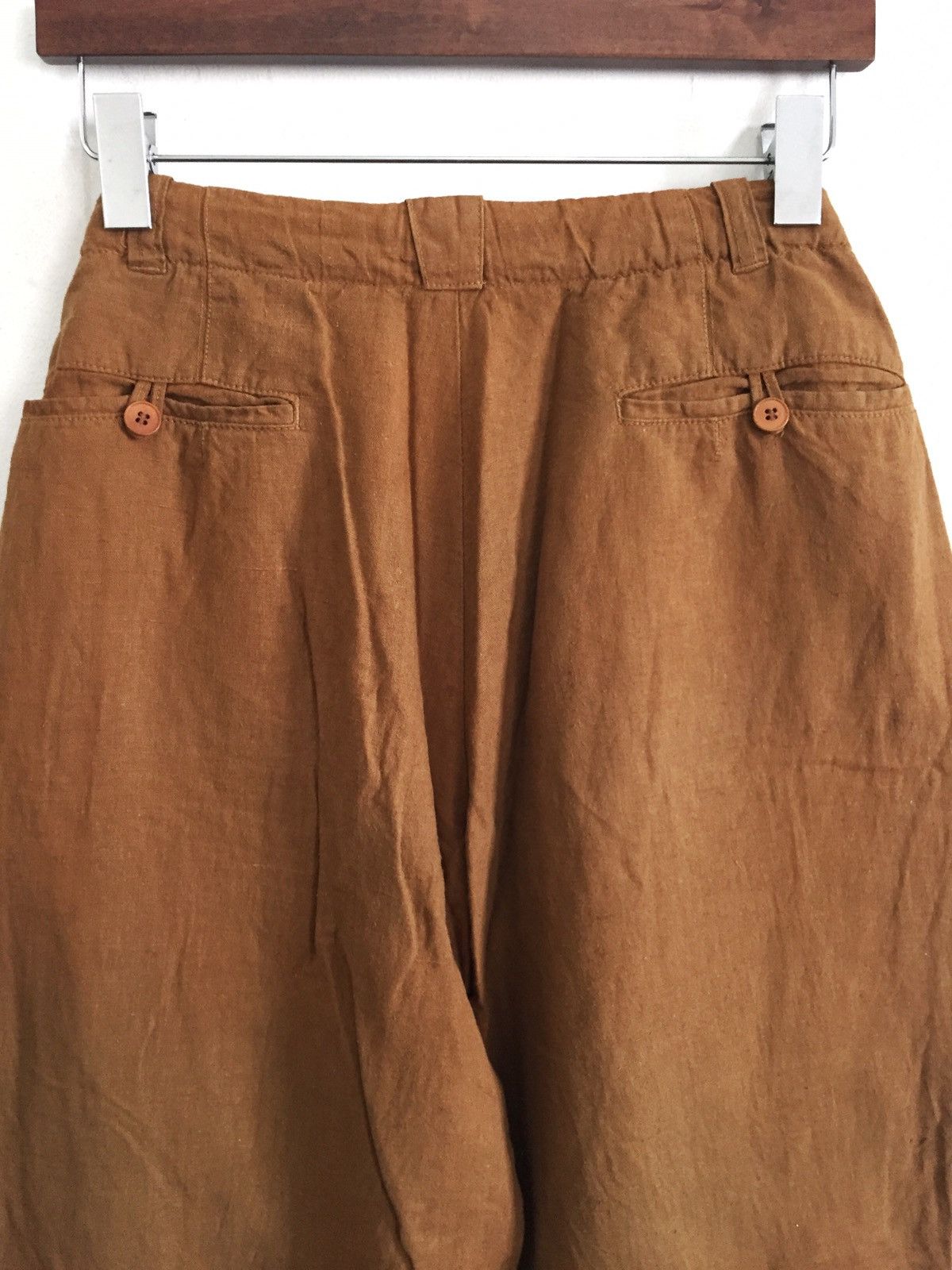 C.P. Company OG CP Company 🇮🇹 Brown Baggy Wide Leg Linen Pants Size US 29 - 4 Thumbnail