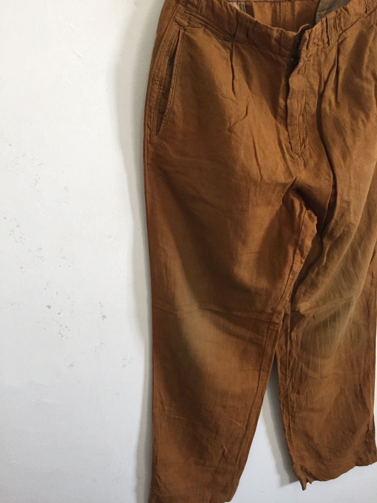 C.P. Company OG CP Company 🇮🇹 Brown Baggy Wide Leg Linen Pants Size US 29 - 8 Thumbnail