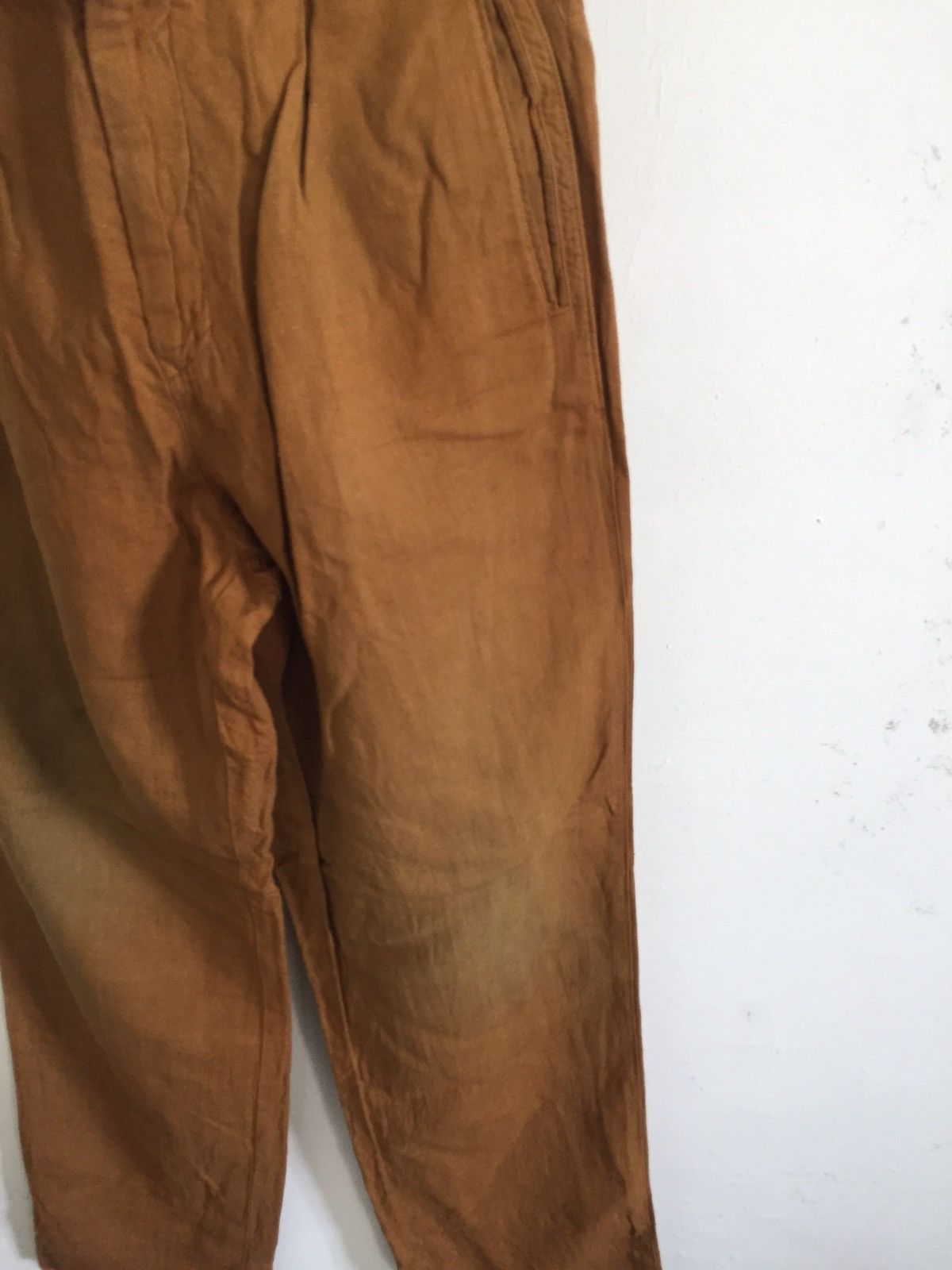 C.P. Company OG CP Company 🇮🇹 Brown Baggy Wide Leg Linen Pants Size US 29 - 9 Thumbnail