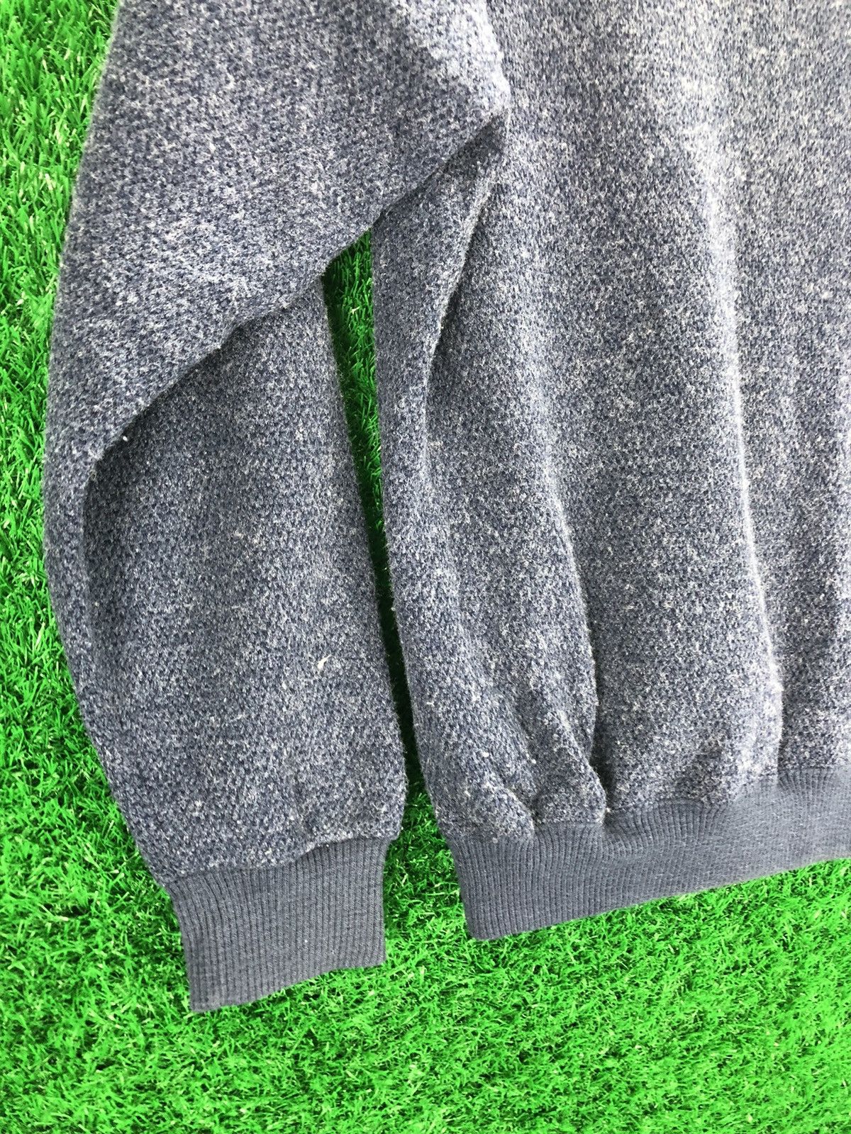 Japanese Brand Vintage 90's Knit Light Wool Round Collar Shirt by Kuranapo Size US L / EU 52-54 / 3 - 6 Thumbnail