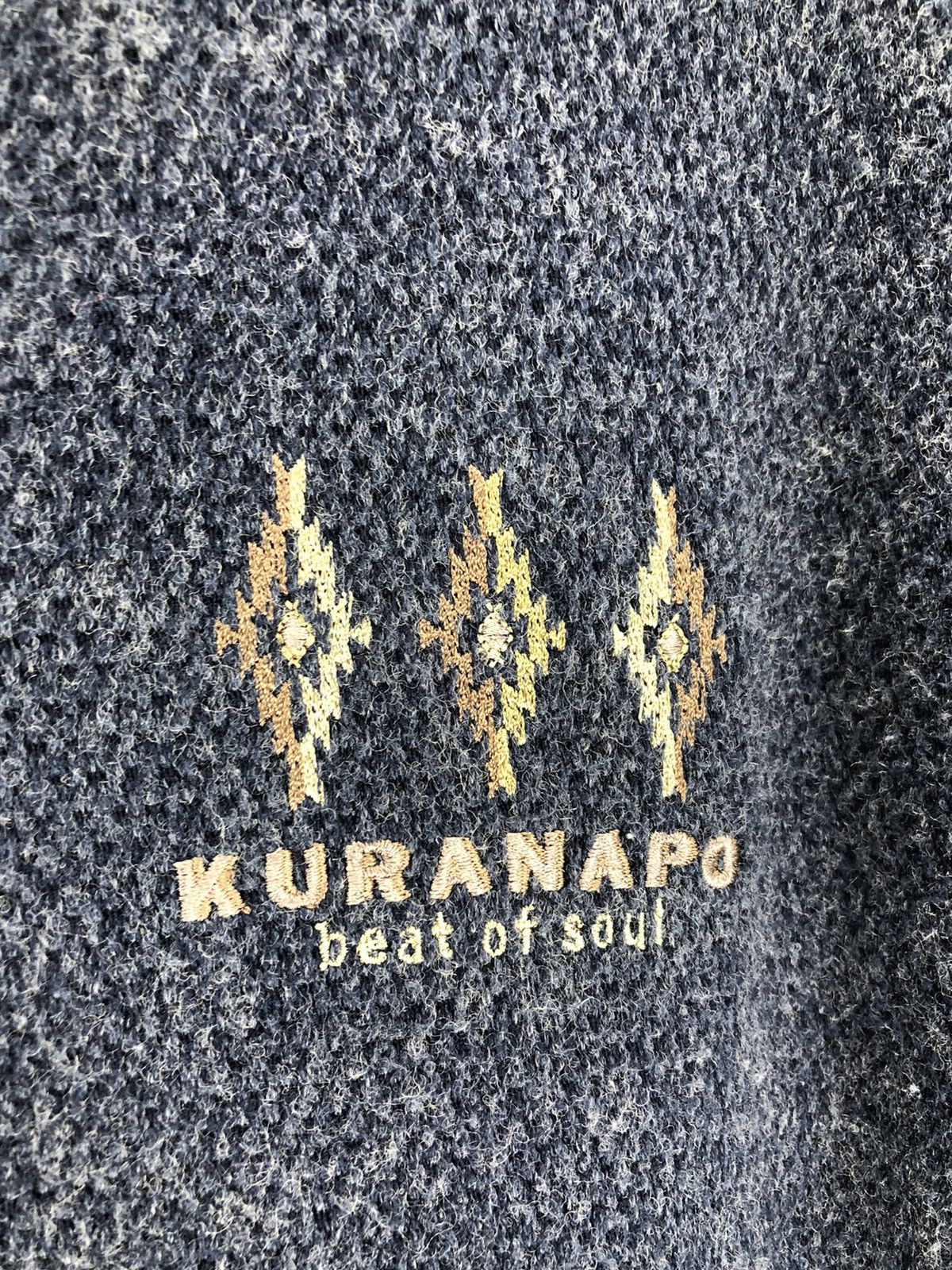 Japanese Brand Vintage 90's Knit Light Wool Round Collar Shirt by Kuranapo Size US L / EU 52-54 / 3 - 8 Thumbnail