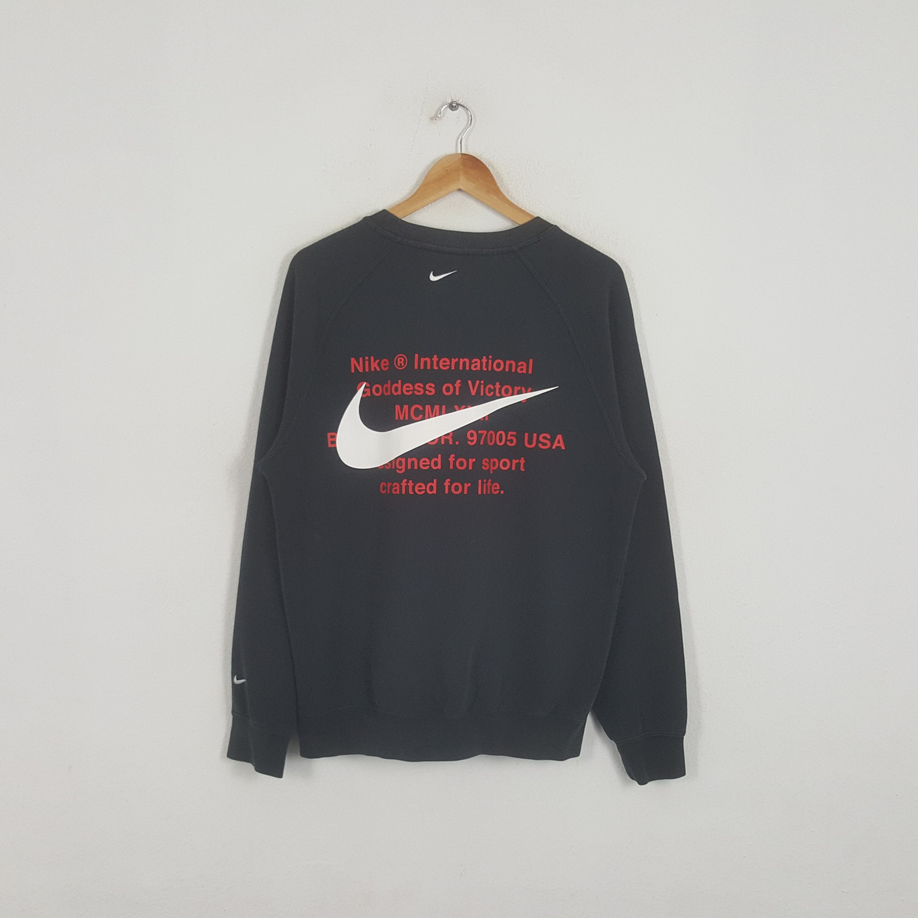 Nike Vintage Nike Embroidery Double Logo Streetwear Sweatshirt Size US M / EU 48-50 / 2 - 1 Thumbnail
