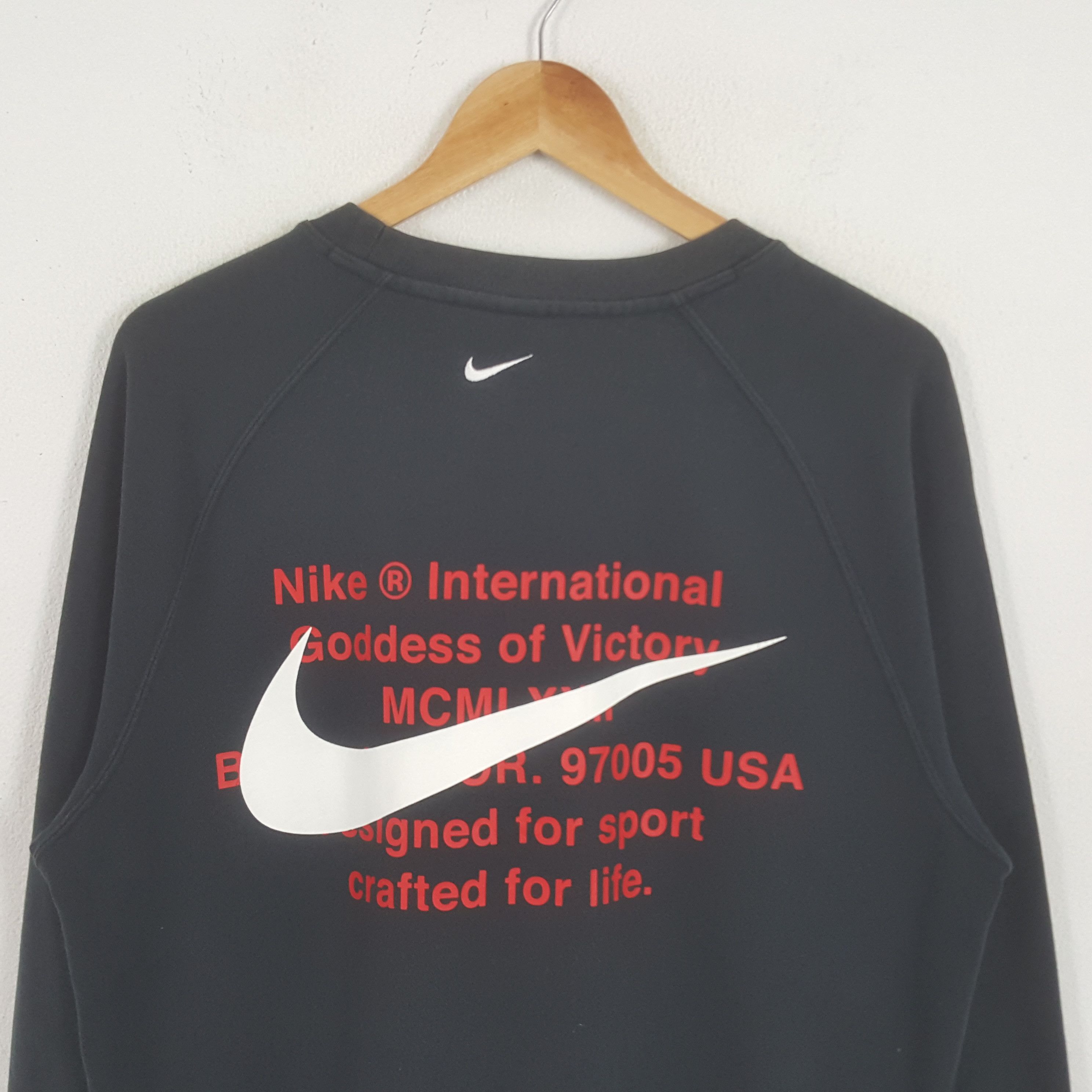 Nike Vintage Nike Embroidery Double Logo Streetwear Sweatshirt Size US M / EU 48-50 / 2 - 2 Thumbnail
