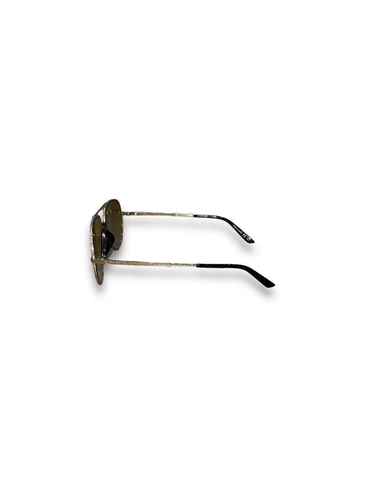 Gucci DS! Gucci GG0432S Gold Lens Aviator Sunglasses Size ONE SIZE - 4 Thumbnail