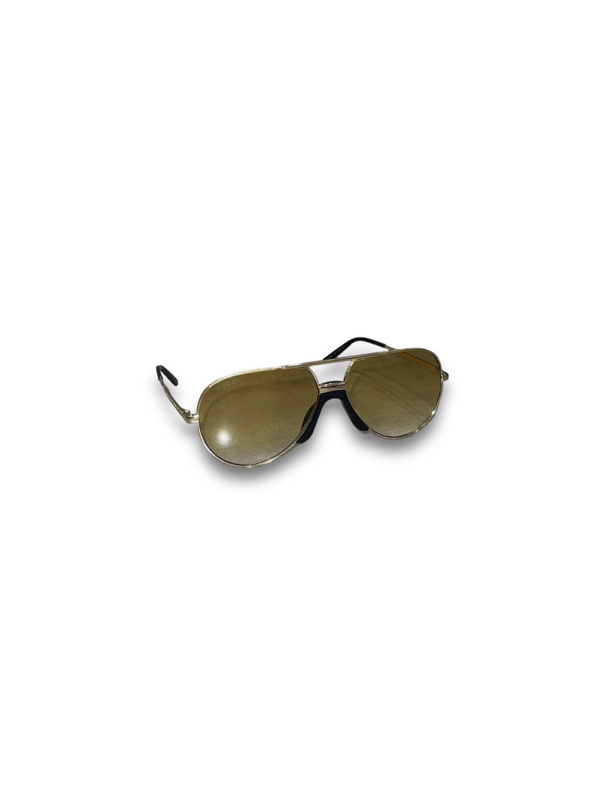 Gucci DS! Gucci GG0432S Gold Lens Aviator Sunglasses Size ONE SIZE - 3 Thumbnail