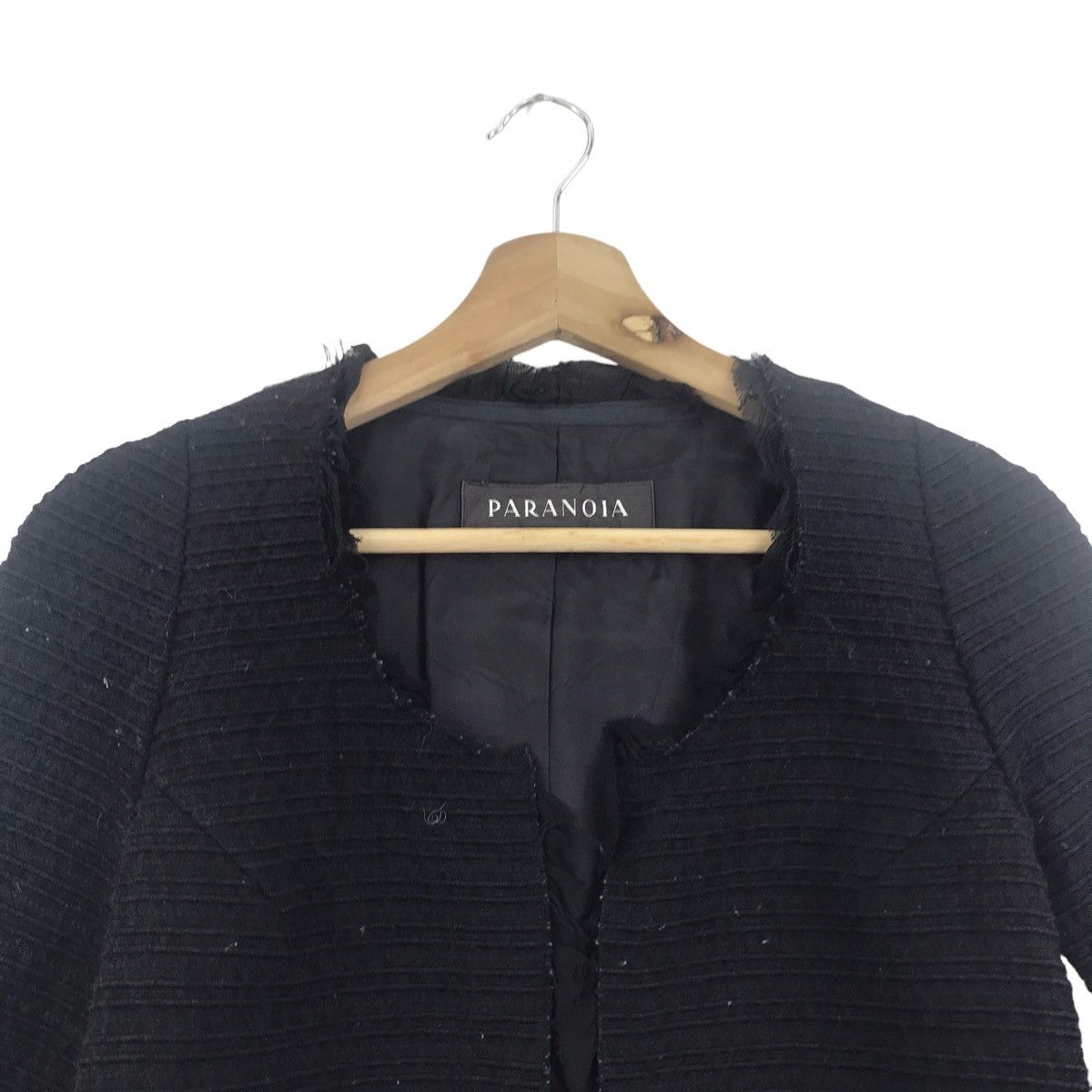 Japanese Brand PARANOIA Hiroyuki Tsunematsu Japan Tweed Jacket Size XS / US 0-2 / IT 36-38 - 2 Thumbnail