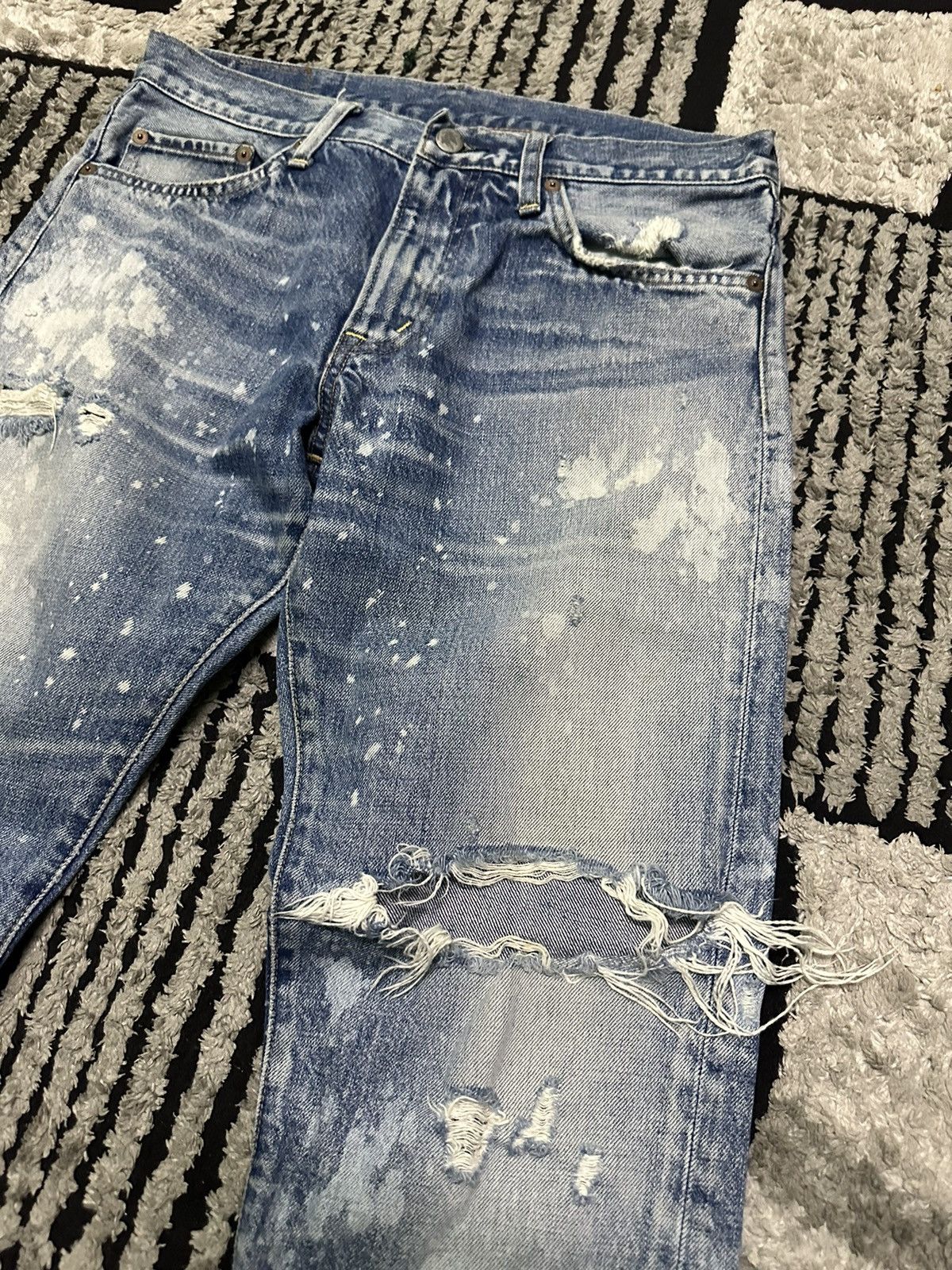 Japanese Brand RNA distressed denim jeans Size US 30 / EU 46 - 3 Thumbnail