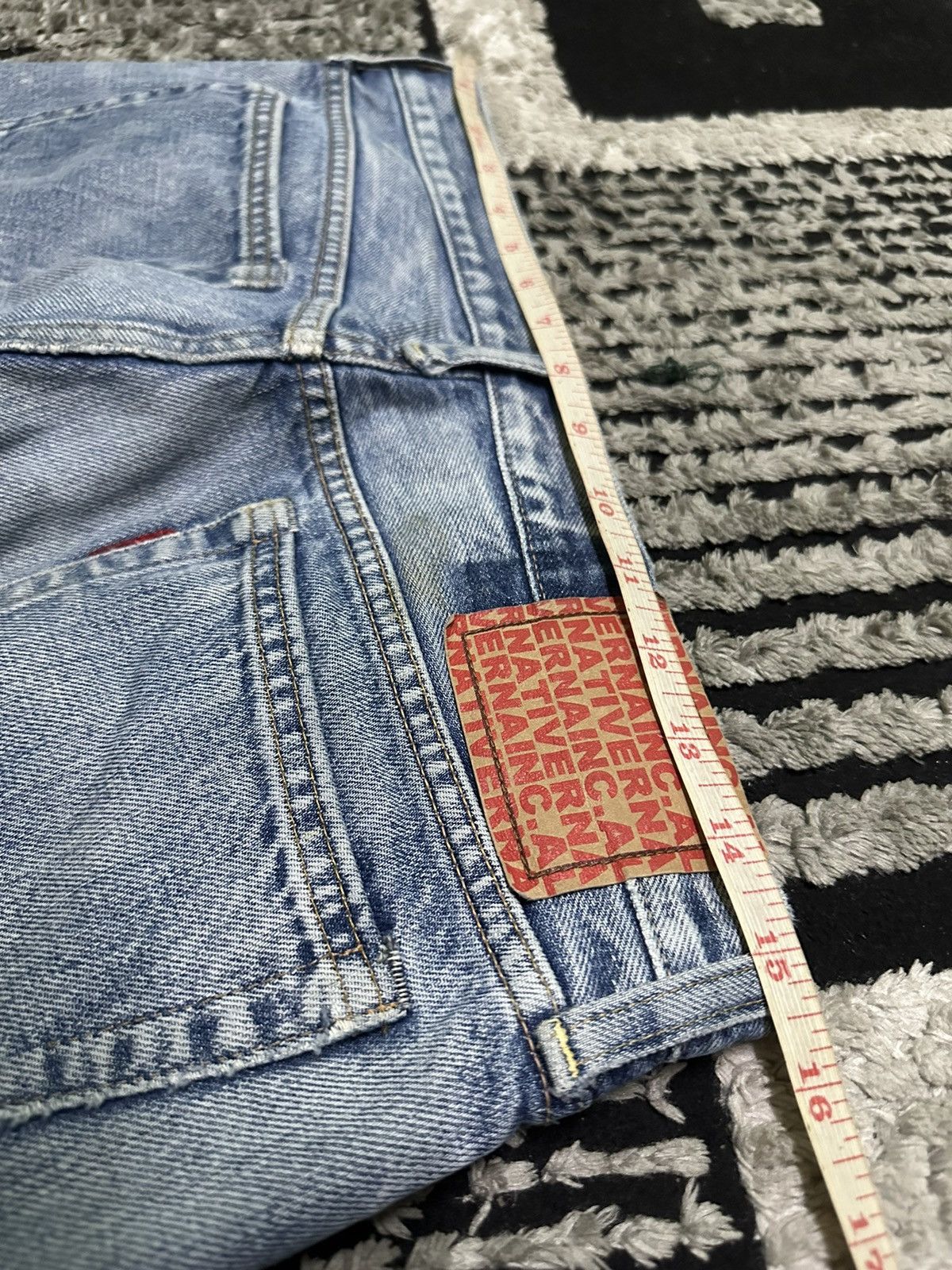Japanese Brand RNA distressed denim jeans Size US 30 / EU 46 - 7 Thumbnail