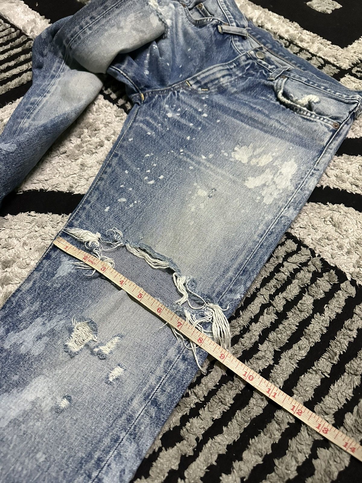 Japanese Brand RNA distressed denim jeans Size US 30 / EU 46 - 11 Thumbnail