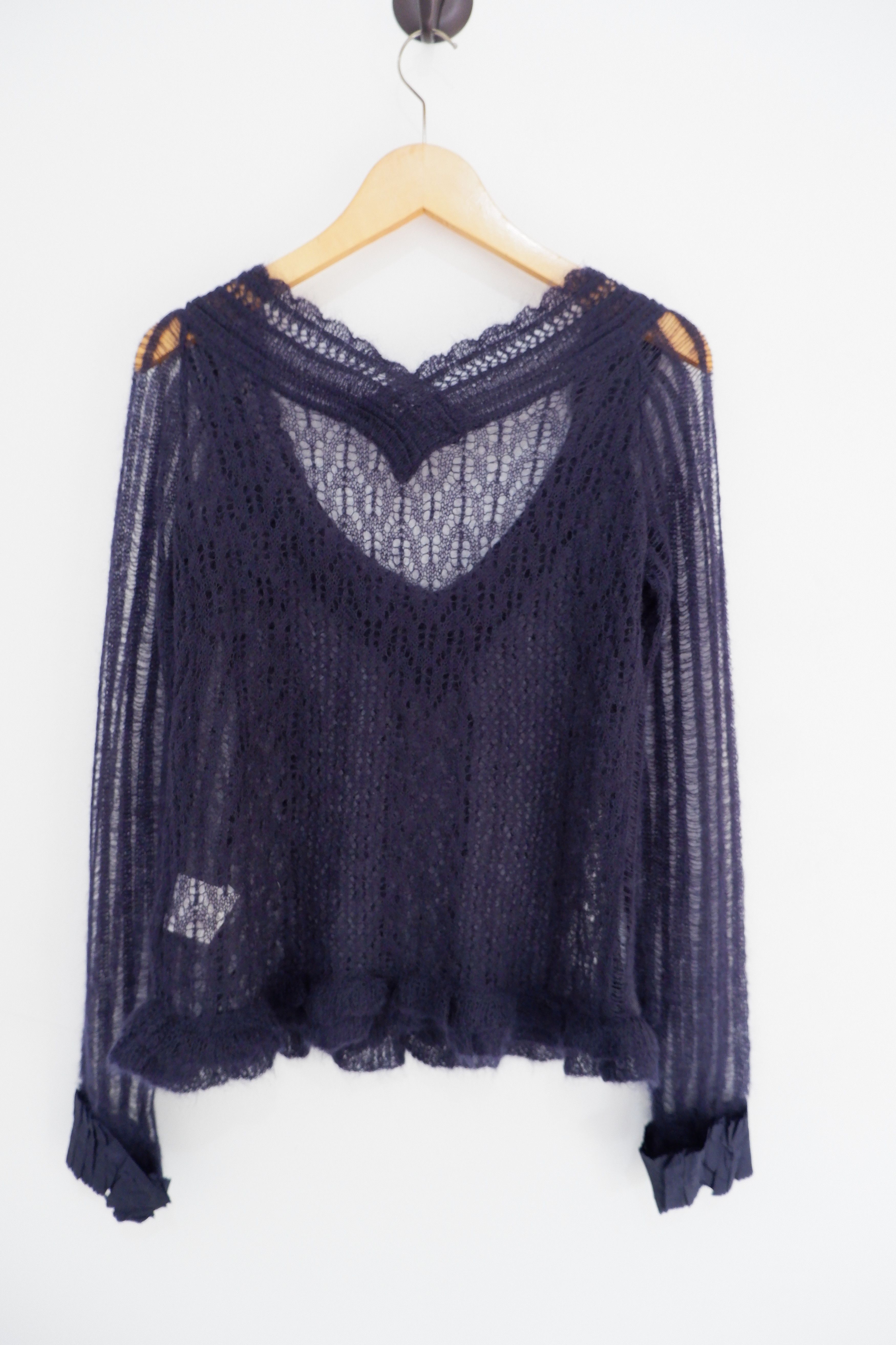 Gianfranco Ferre Vintage Gianfranco Ferre Mesh Mohair Cardigan | Rare Size M / US 6-8 / IT 42-44 - 3 Thumbnail