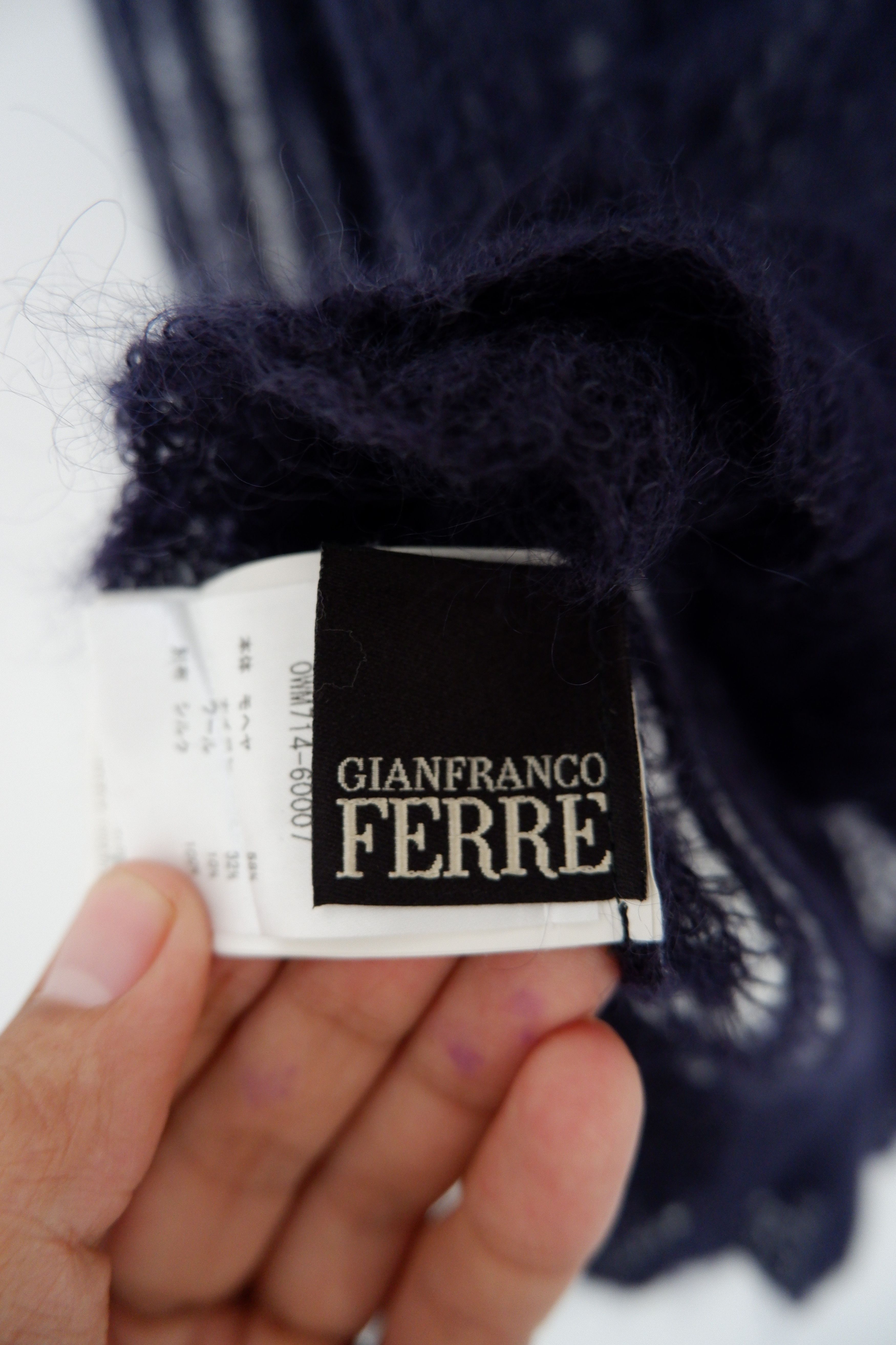 Gianfranco Ferre Vintage Gianfranco Ferre Mesh Mohair Cardigan | Rare Size M / US 6-8 / IT 42-44 - 7 Thumbnail