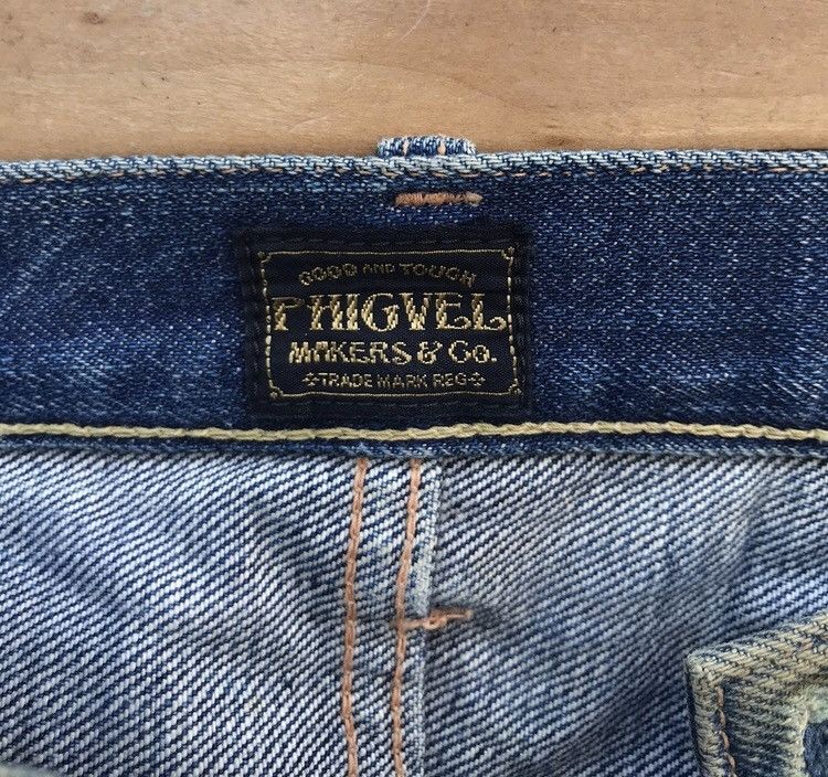 Vintage 🔥Rare🔥vintage Phigvel distressed rusty wash blue denim jeans Size US 32 / EU 48 - 4 Thumbnail