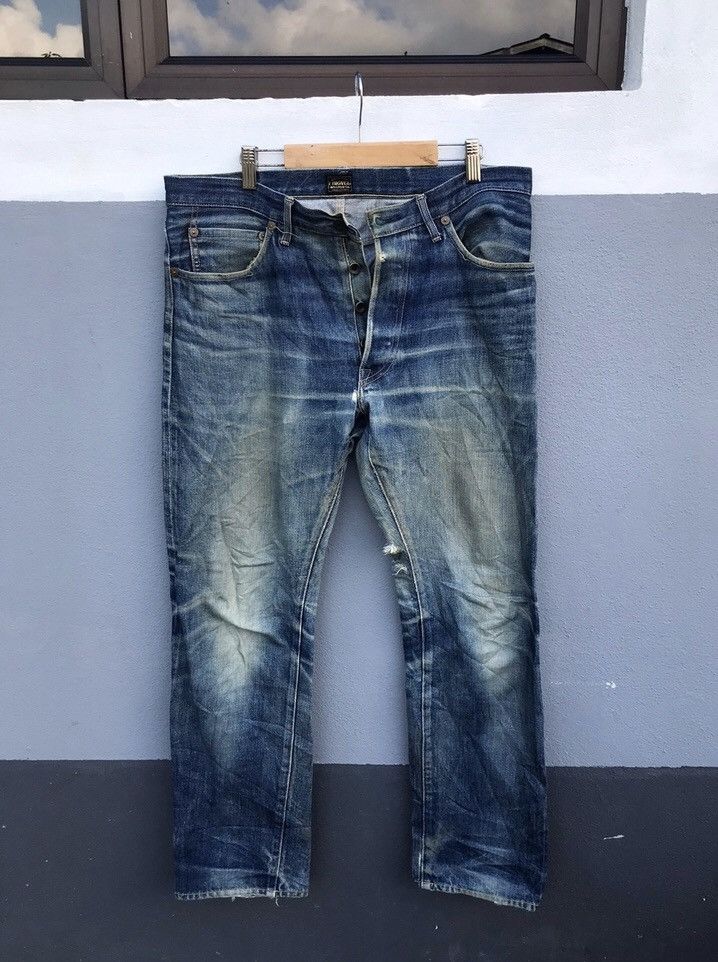 🔥Rare🔥vintage Phigvel distressed rusty wash blue denim jeans