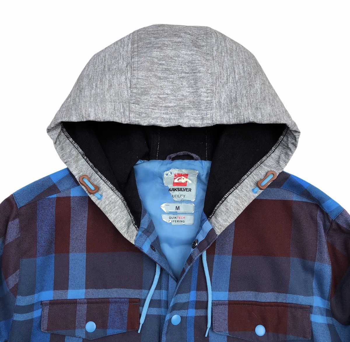 Quiksilver Quiksilver Check Mount Blu Long Sleeves Flannel Jacket Size US M / EU 48-50 / 2 - 11 Thumbnail