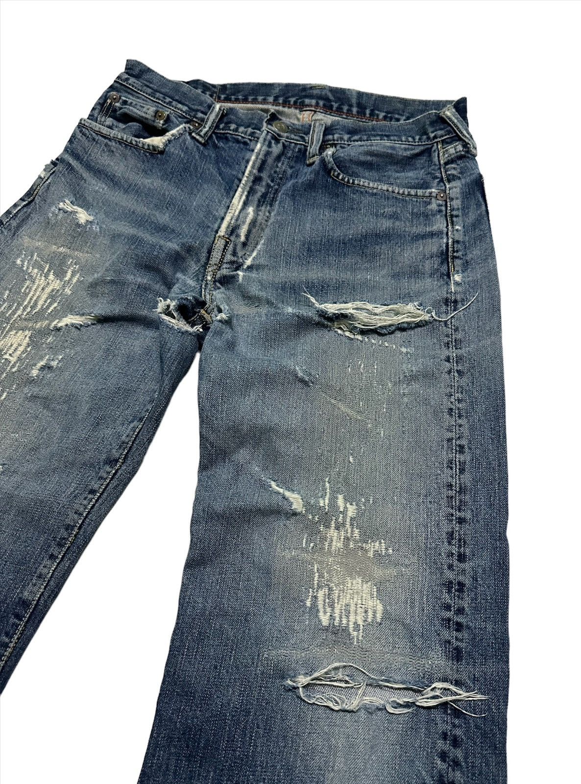 45rpm Vintage 45rpm distressed denim jeans Size US 28 / EU 44 - 2 Thumbnail