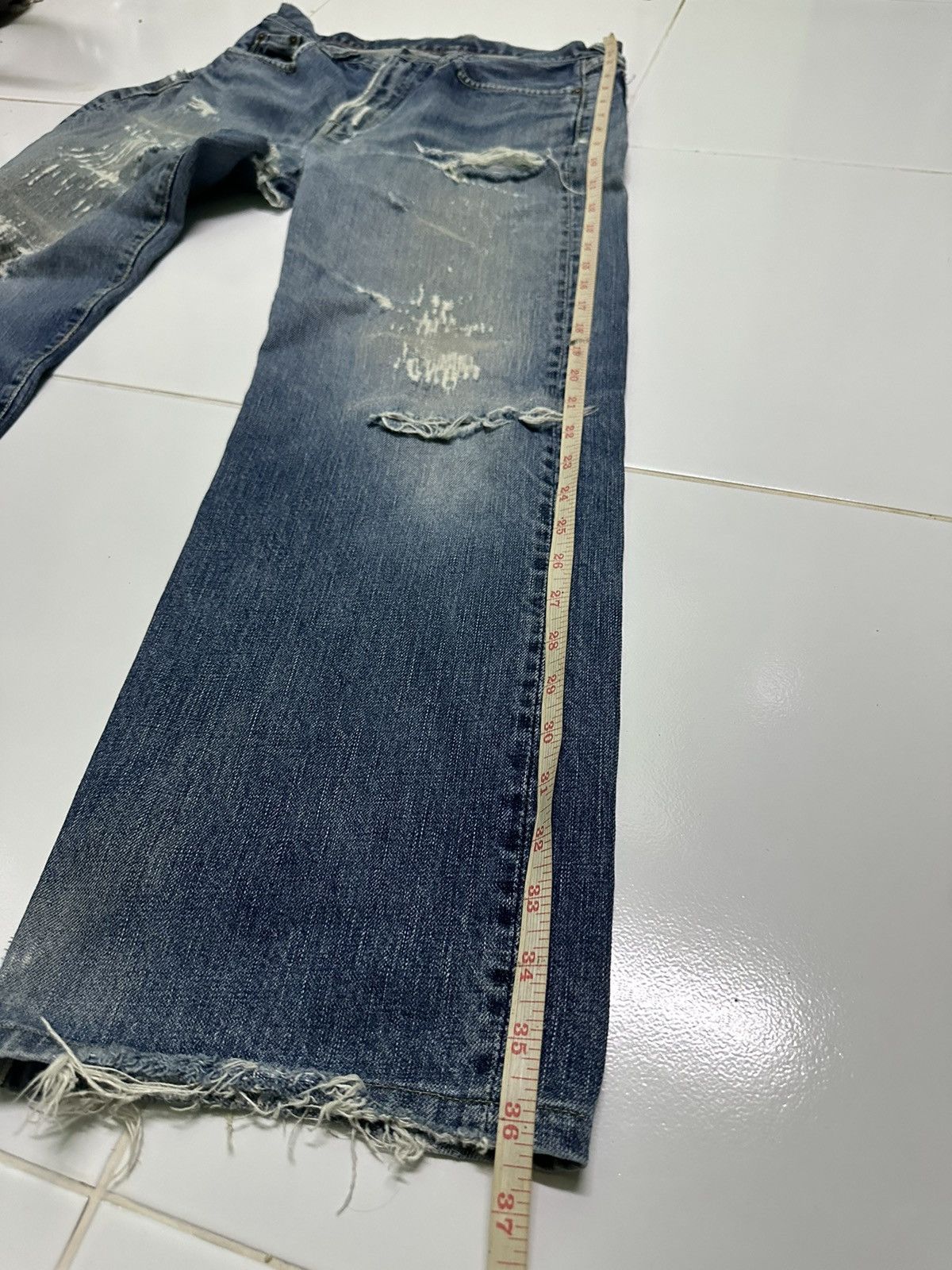 45rpm Vintage 45rpm distressed denim jeans Size US 28 / EU 44 - 8 Thumbnail