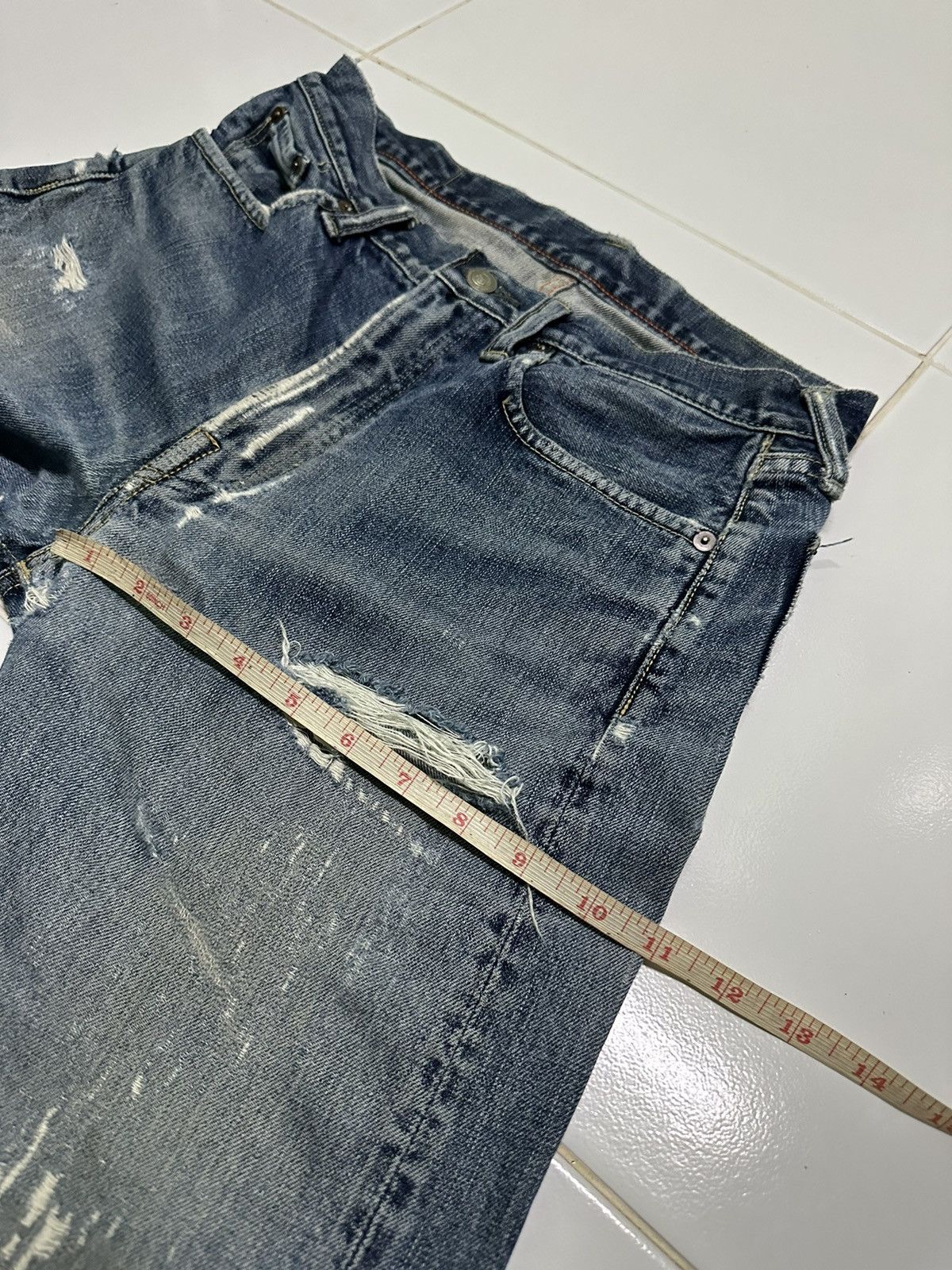 45rpm Vintage 45rpm distressed denim jeans Size US 28 / EU 44 - 12 Thumbnail