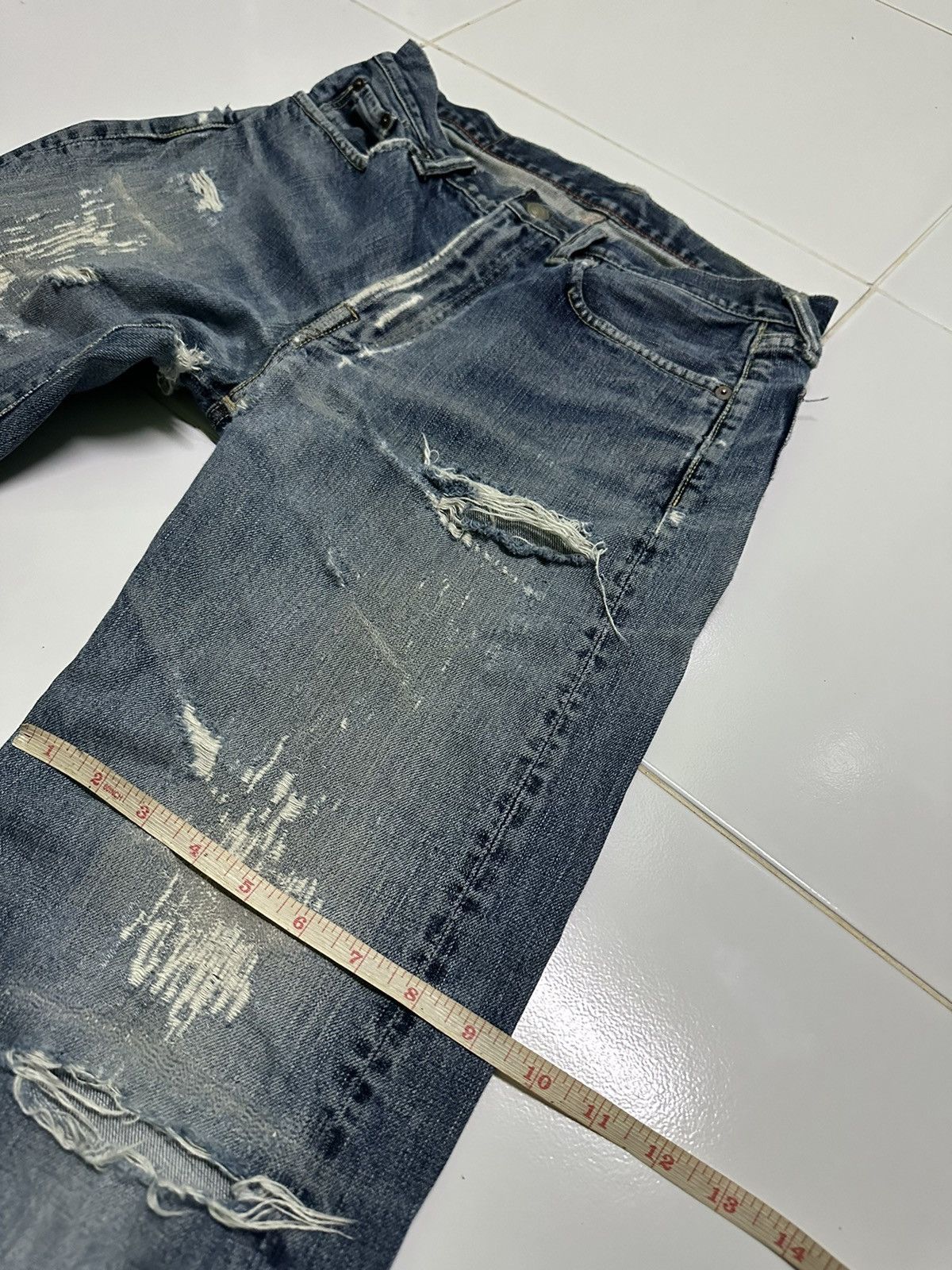 45rpm Vintage 45rpm distressed denim jeans Size US 28 / EU 44 - 11 Thumbnail