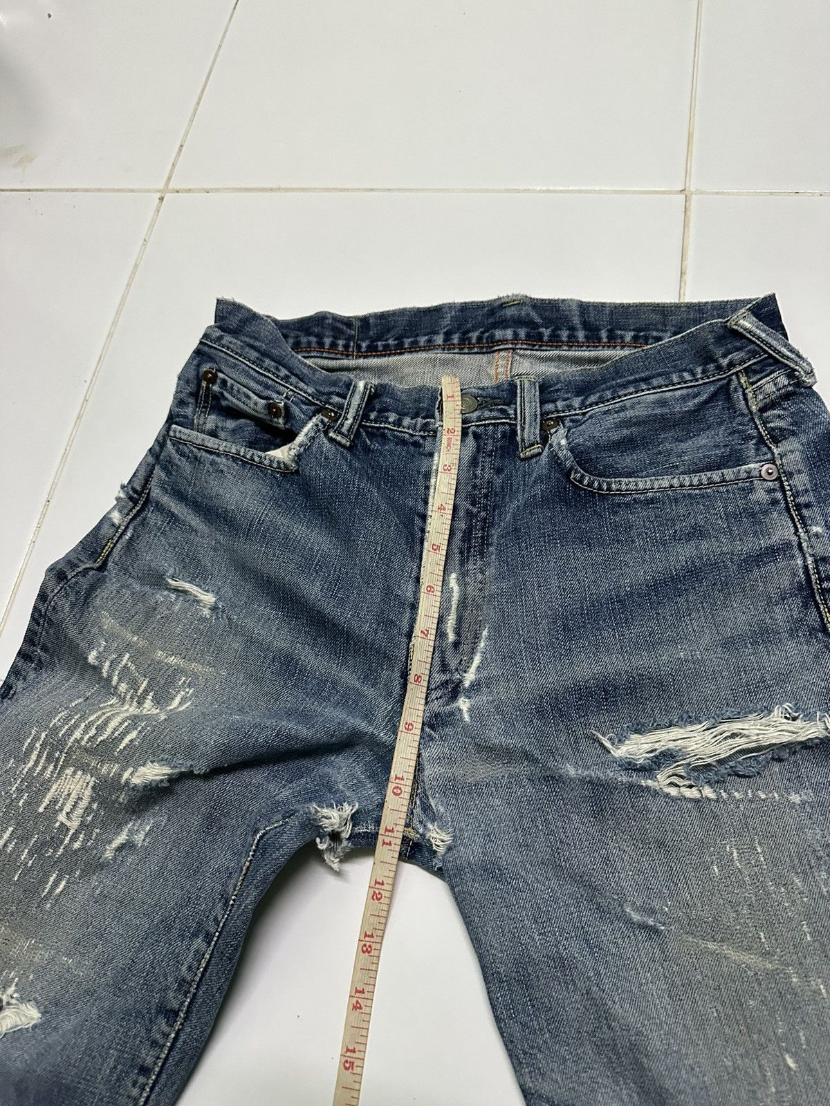 45rpm Vintage 45rpm distressed denim jeans Size US 28 / EU 44 - 13 Thumbnail