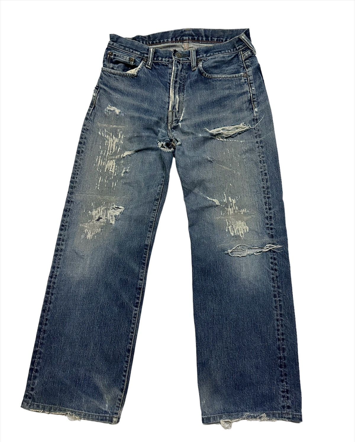 45rpm Vintage 45rpm distressed denim jeans Size US 28 / EU 44 - 1 Thumbnail