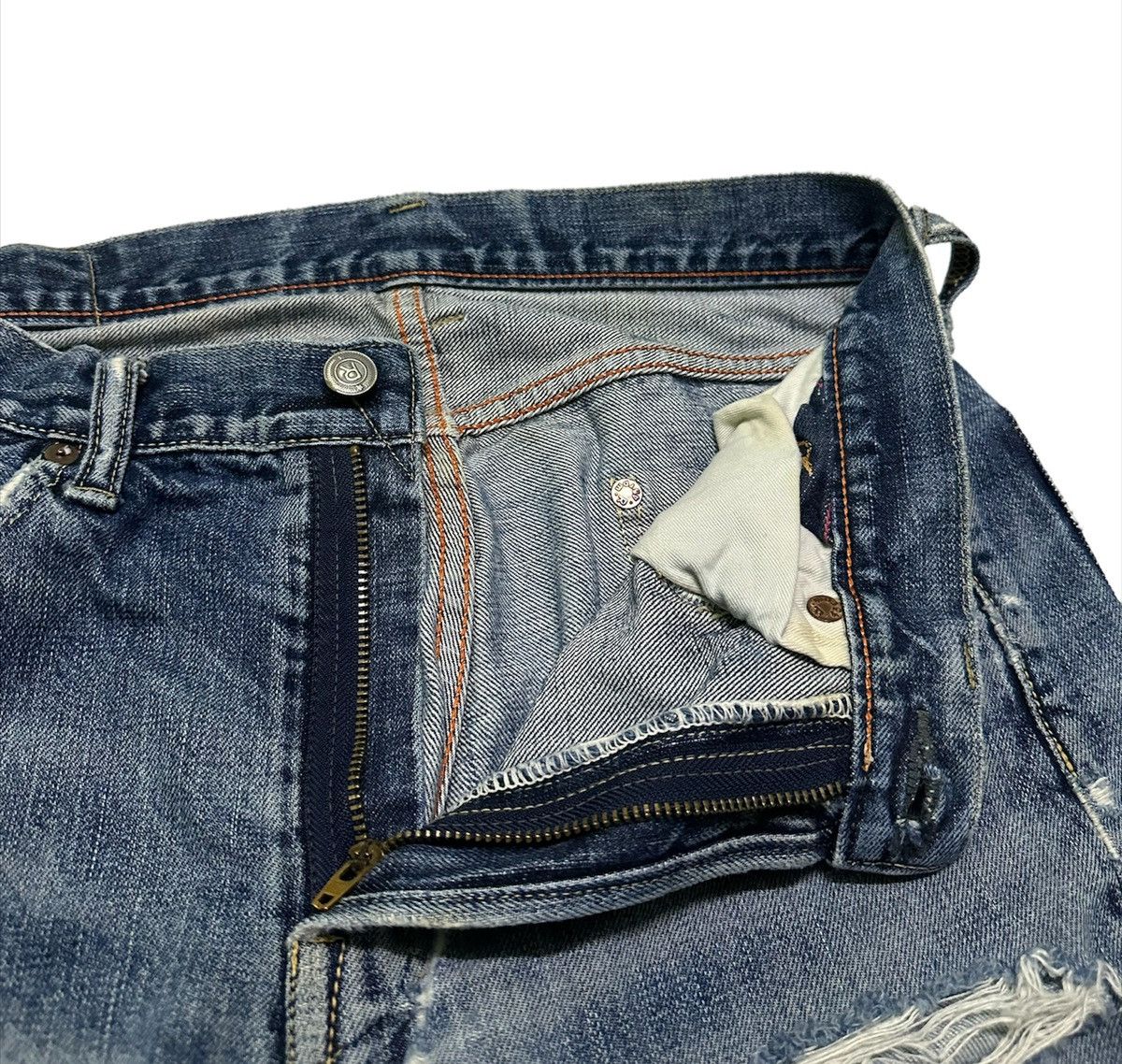 45rpm Vintage 45rpm distressed denim jeans Size US 28 / EU 44 - 4 Thumbnail