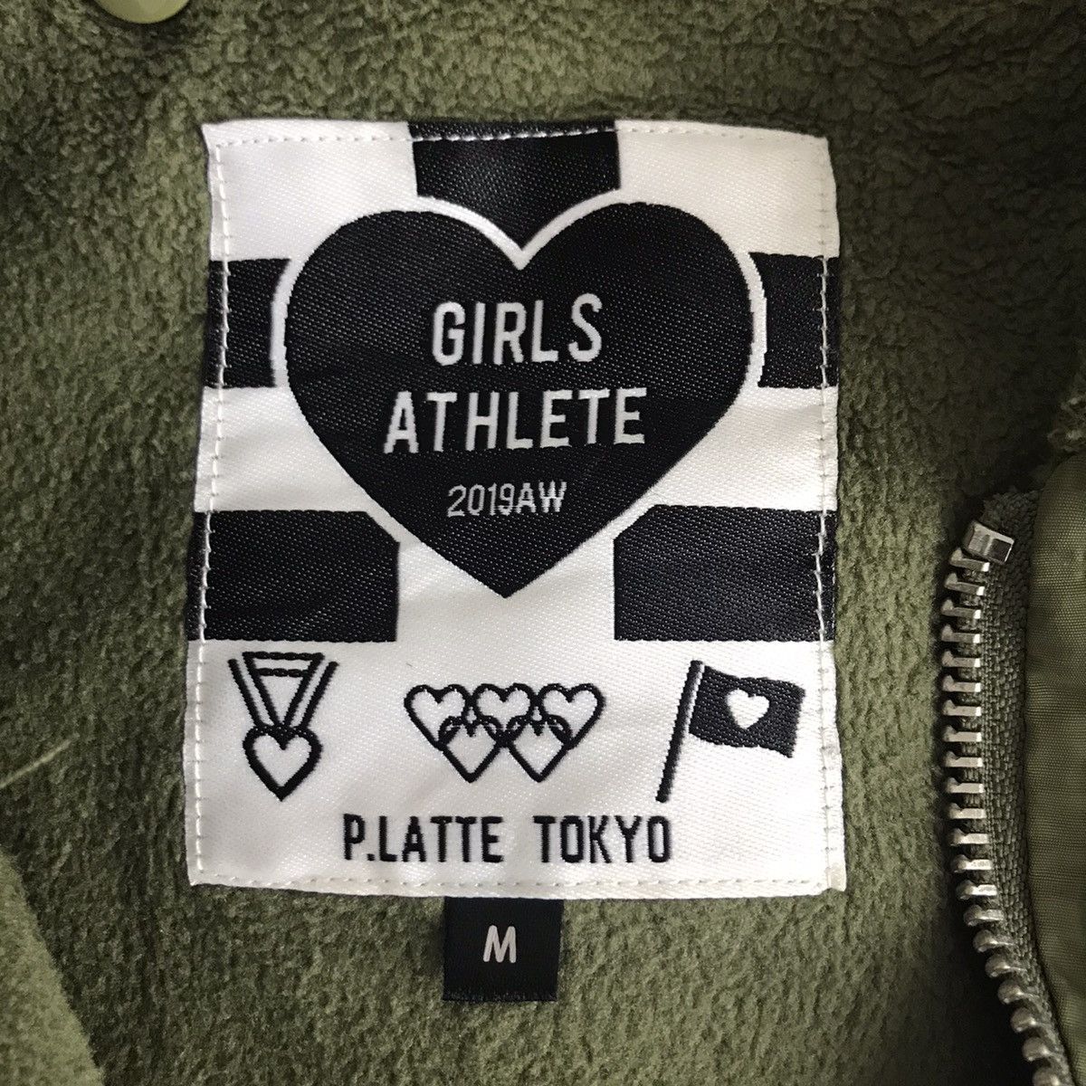 Vintage P.LATTE TOKYO Girls Athlete 2019AW Japanese Brand Jacket Size M / US 6-8 / IT 42-44 - 4 Thumbnail