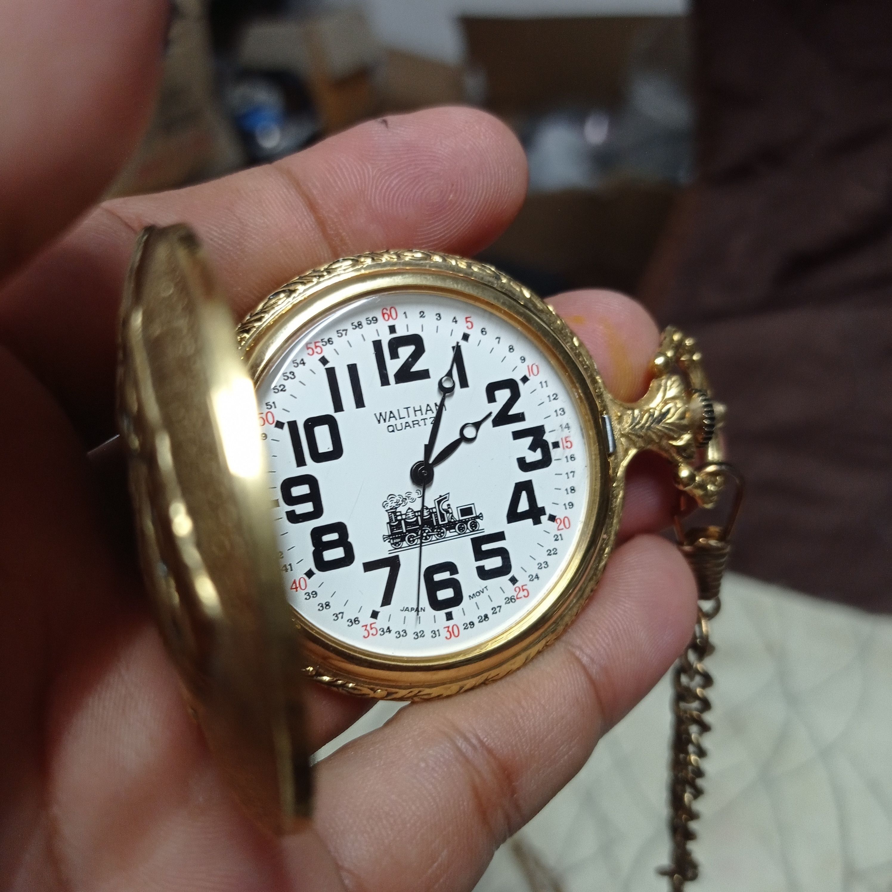 Japanese Brand Super Retro "WALTHAM QUARTZ JAPAN MOVEMENT" Pocket watch Size ONE SIZE - 14 Thumbnail