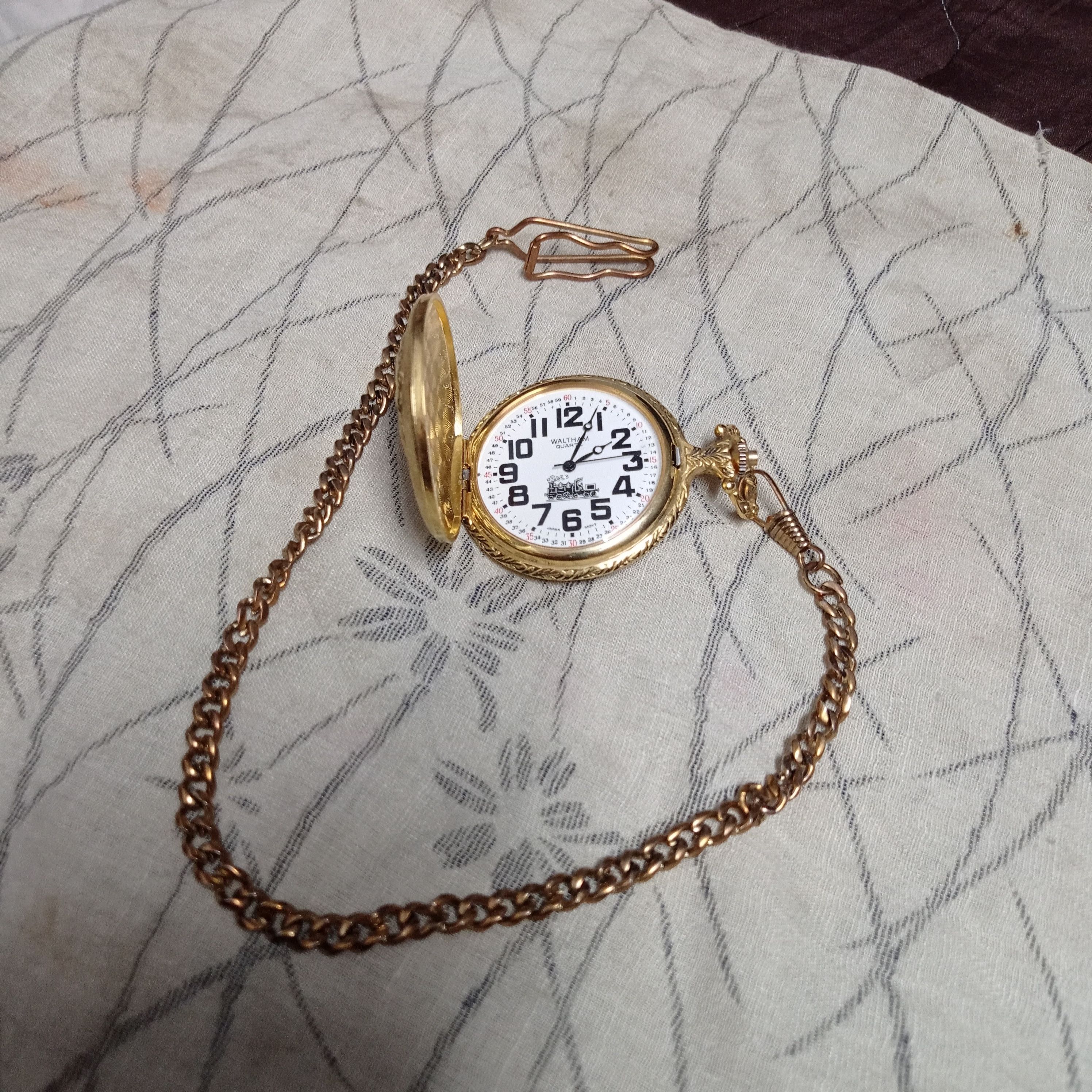 Japanese Brand Super Retro "WALTHAM QUARTZ JAPAN MOVEMENT" Pocket watch Size ONE SIZE - 12 Thumbnail