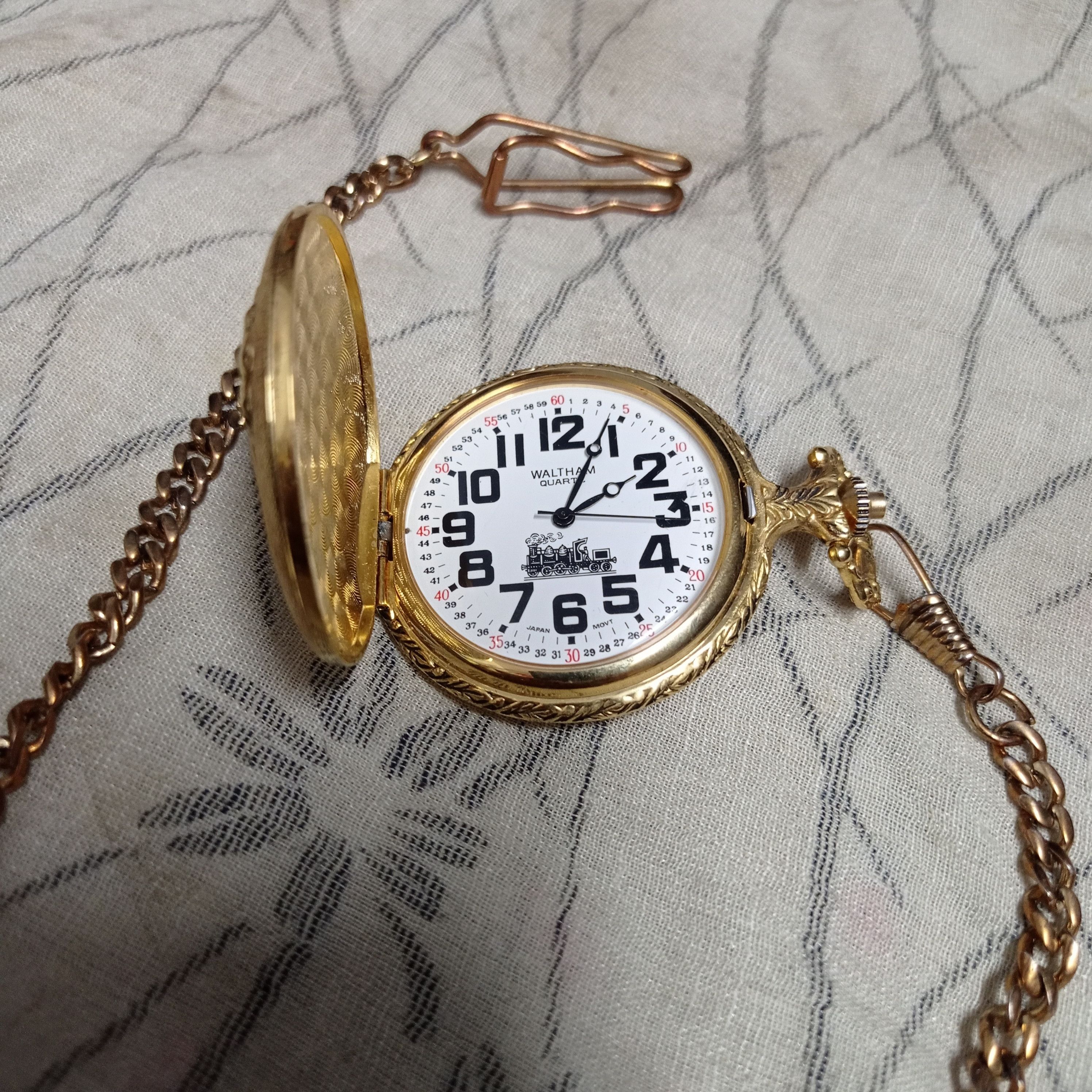 Japanese Brand Super Retro "WALTHAM QUARTZ JAPAN MOVEMENT" Pocket watch Size ONE SIZE - 2 Thumbnail