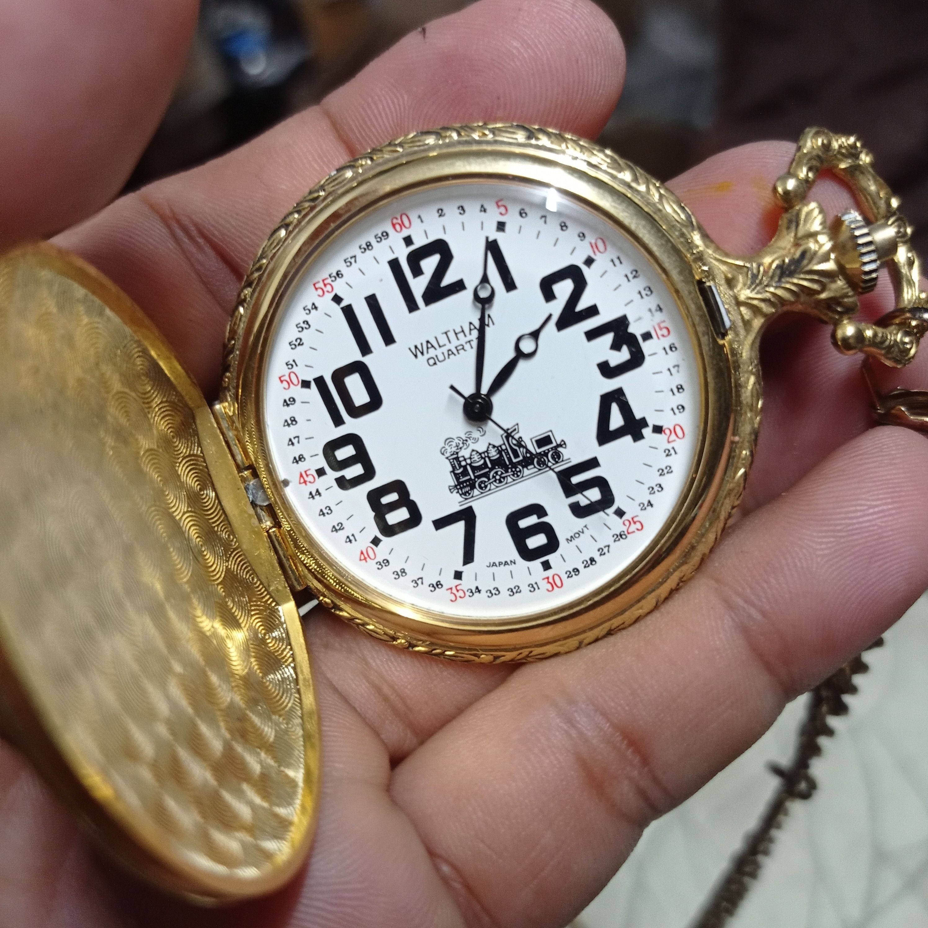 Japanese Brand Super Retro "WALTHAM QUARTZ JAPAN MOVEMENT" Pocket watch Size ONE SIZE - 3 Thumbnail