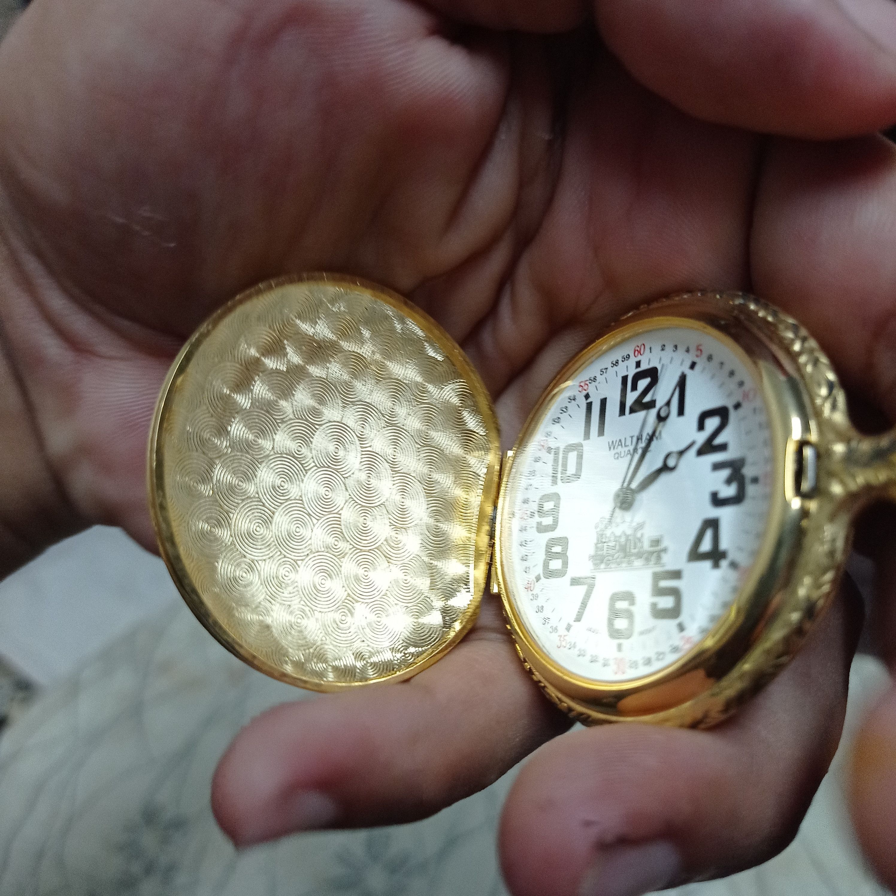 Japanese Brand Super Retro "WALTHAM QUARTZ JAPAN MOVEMENT" Pocket watch Size ONE SIZE - 7 Thumbnail