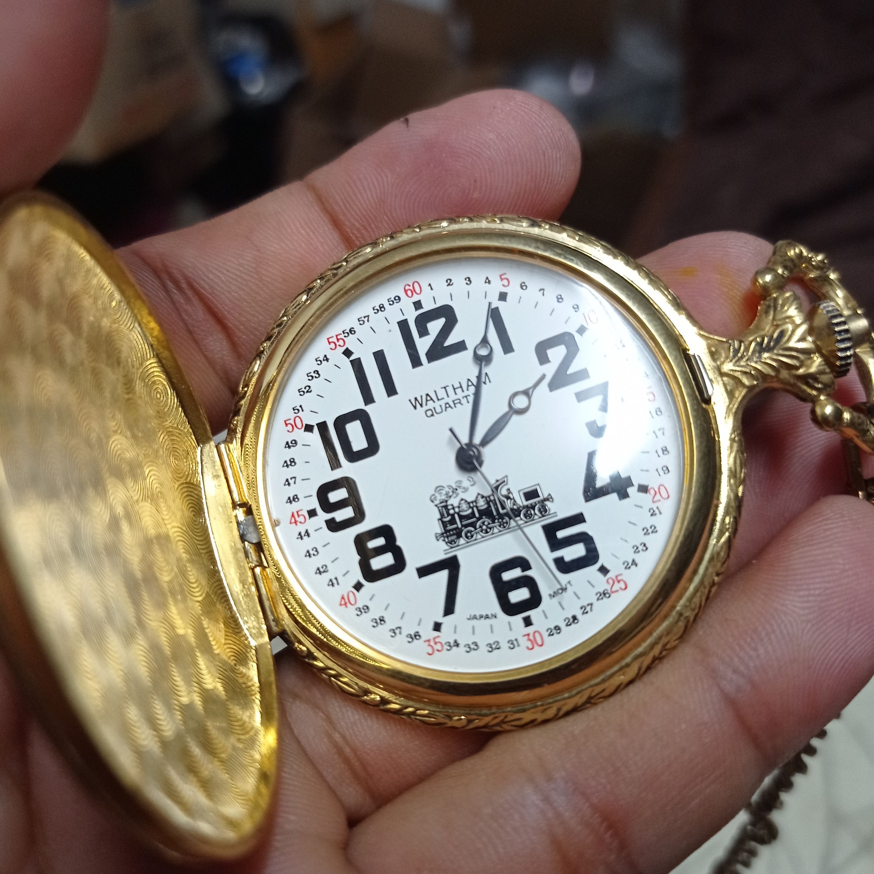 Japanese Brand Super Retro "WALTHAM QUARTZ JAPAN MOVEMENT" Pocket watch Size ONE SIZE - 10 Thumbnail