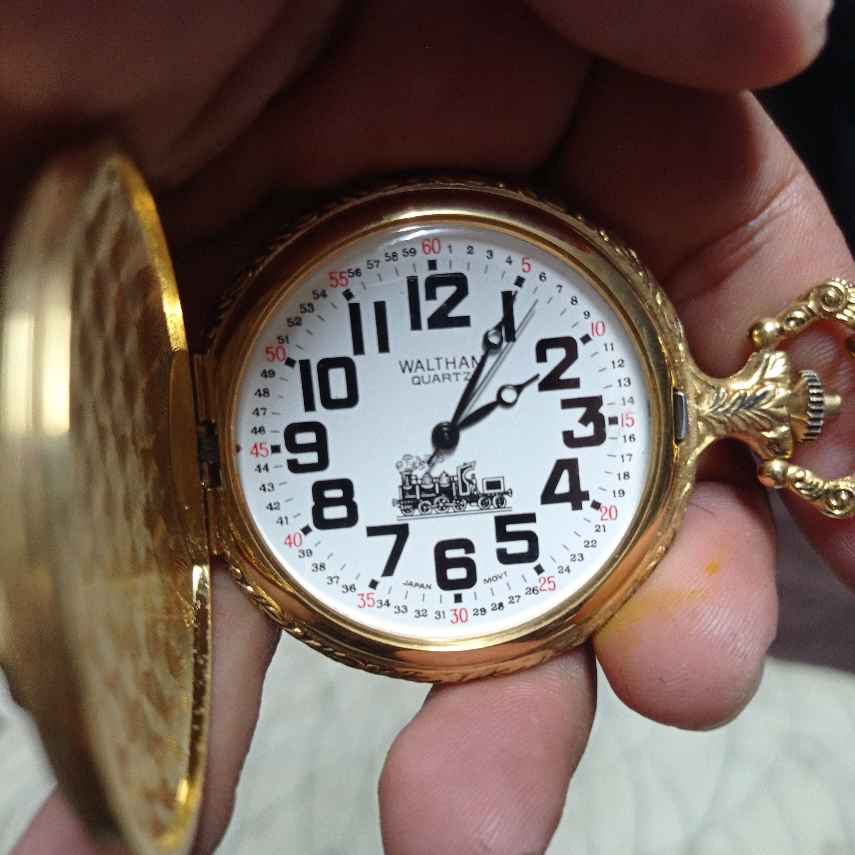 Japanese Brand Super Retro "WALTHAM QUARTZ JAPAN MOVEMENT" Pocket watch Size ONE SIZE - 5 Thumbnail
