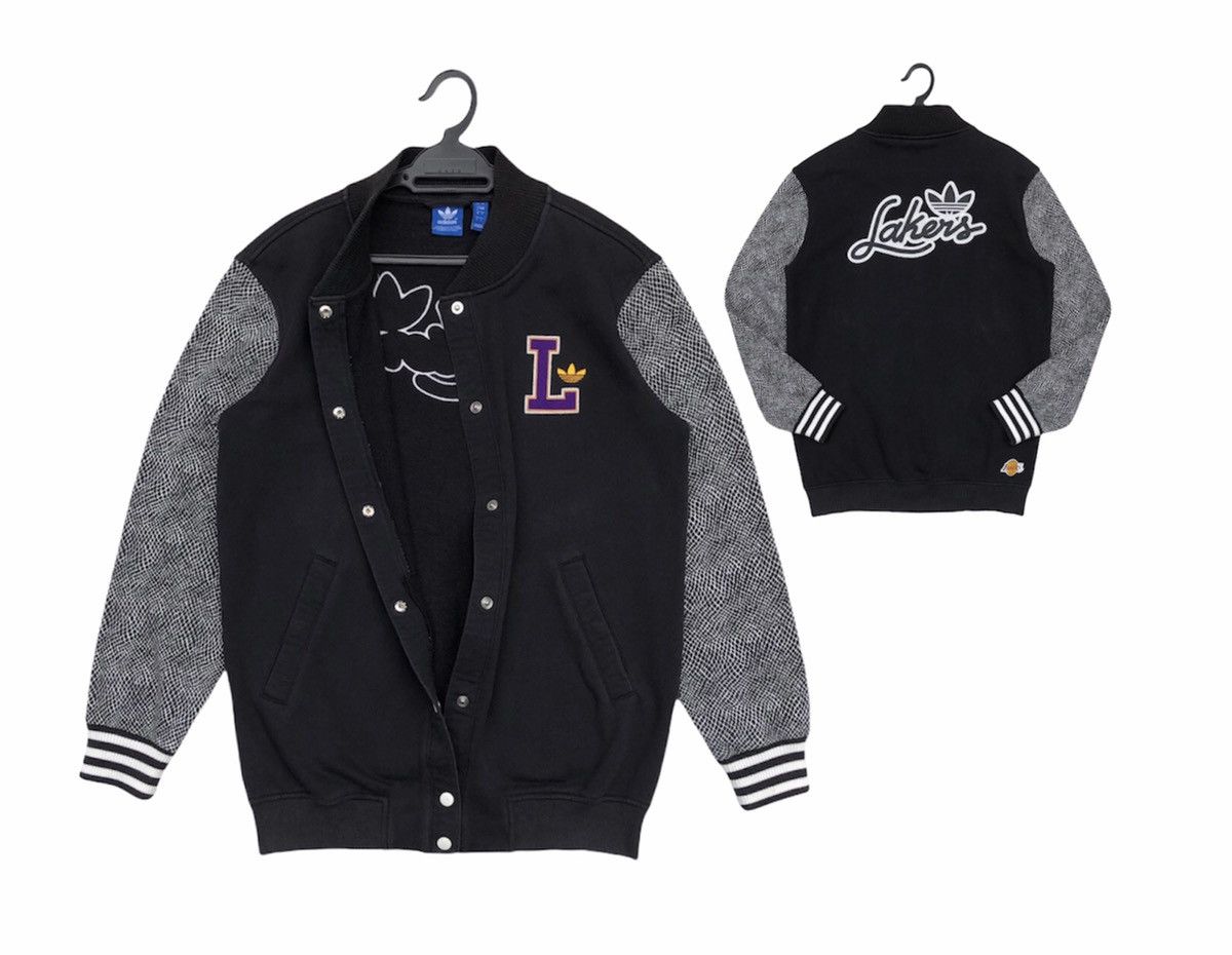 NBA LA Lakers Black and White Varsity Jacket