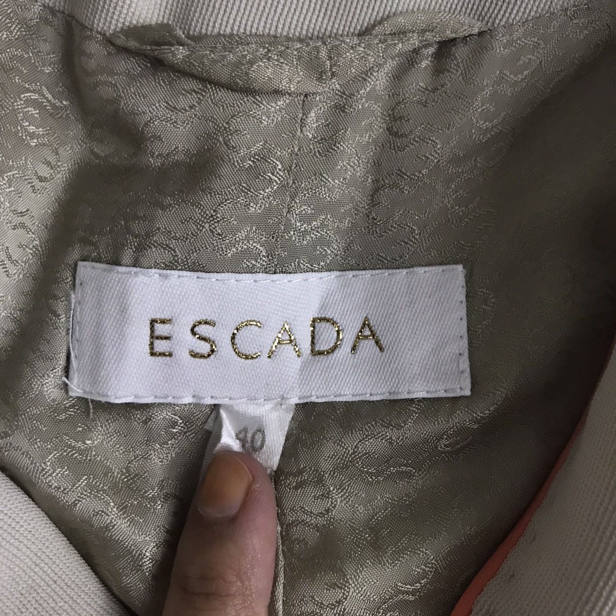 Escada ESCADA Germany Brand Beige Coat Jacket Size S / US 4 / IT 40 - 5 Thumbnail