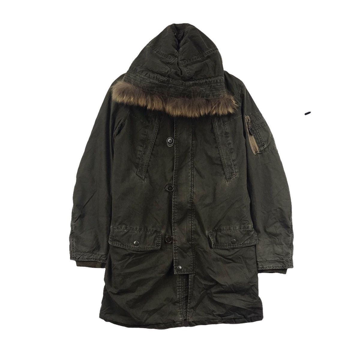 Johnbull JOHNBULL Japanese Brand Parka Wool Long Coat Trench Jacket Size M / US 6-8 / IT 42-44 - 1 Thumbnail