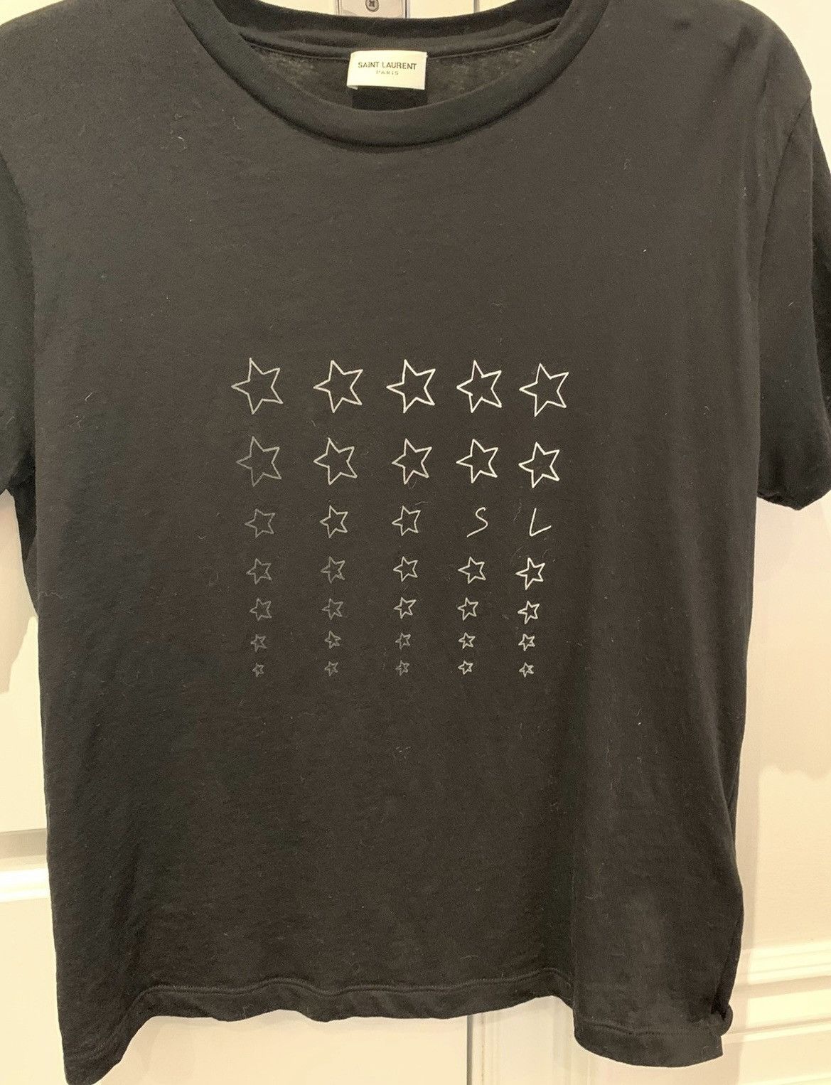 Saint Laurent Paris Saint Laurent Stars black tee shirt medium Size US M / EU 48-50 / 2 - 1 Thumbnail