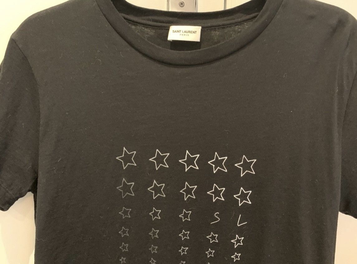 Saint Laurent Paris Saint Laurent Stars black tee shirt medium Size US M / EU 48-50 / 2 - 2 Thumbnail