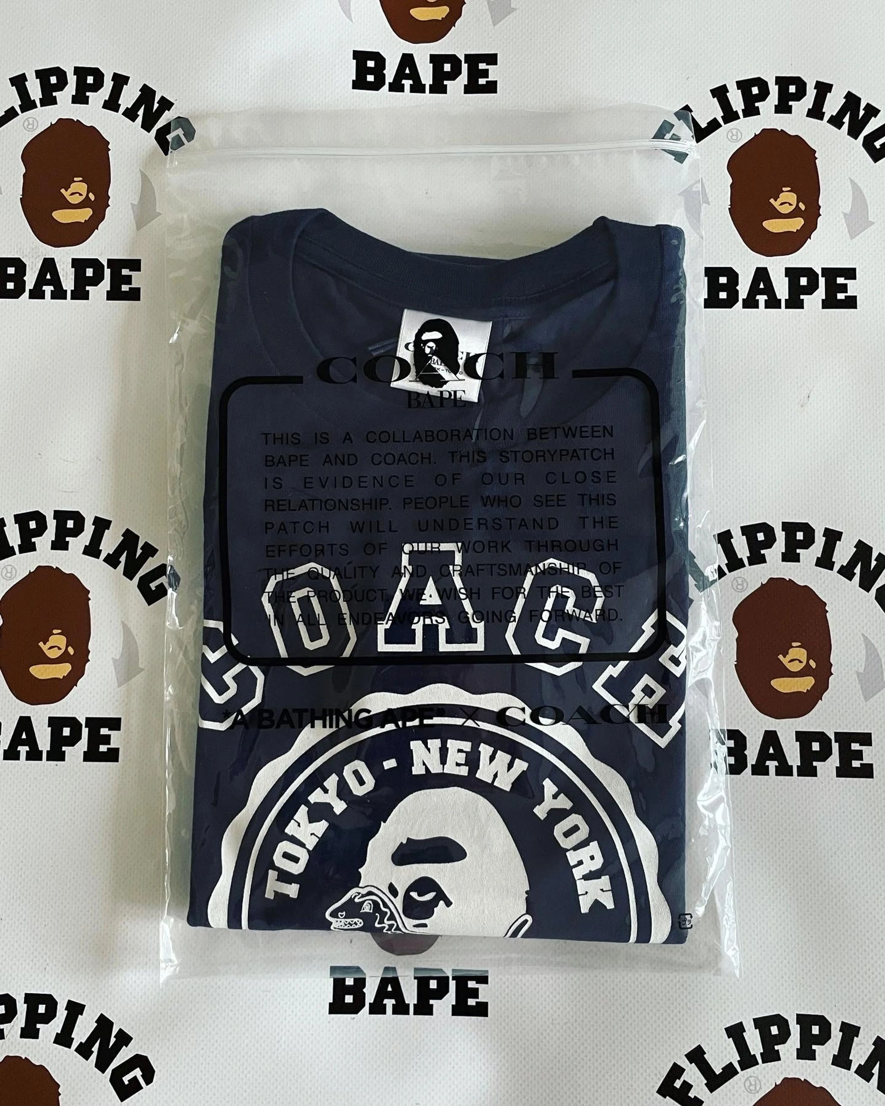 Bape × Coach BAPE X COACH COLLEGE TEE NAVY Size US M / EU 48-50 / 2 - 8 Thumbnail